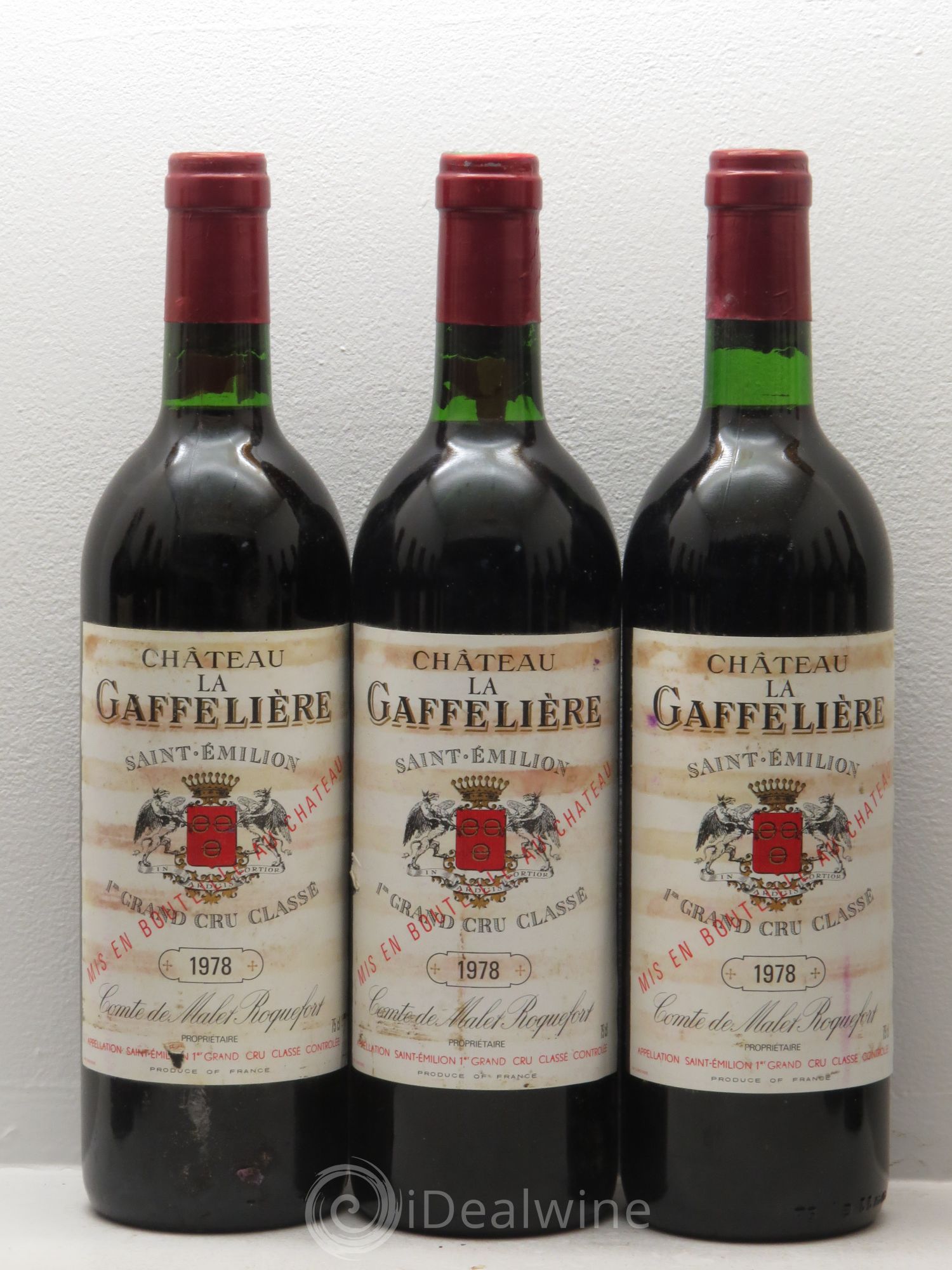 Château la Gaffelière 1er Grand Cru Classé B 1978 - Lot de 12 bouteilles - 1
