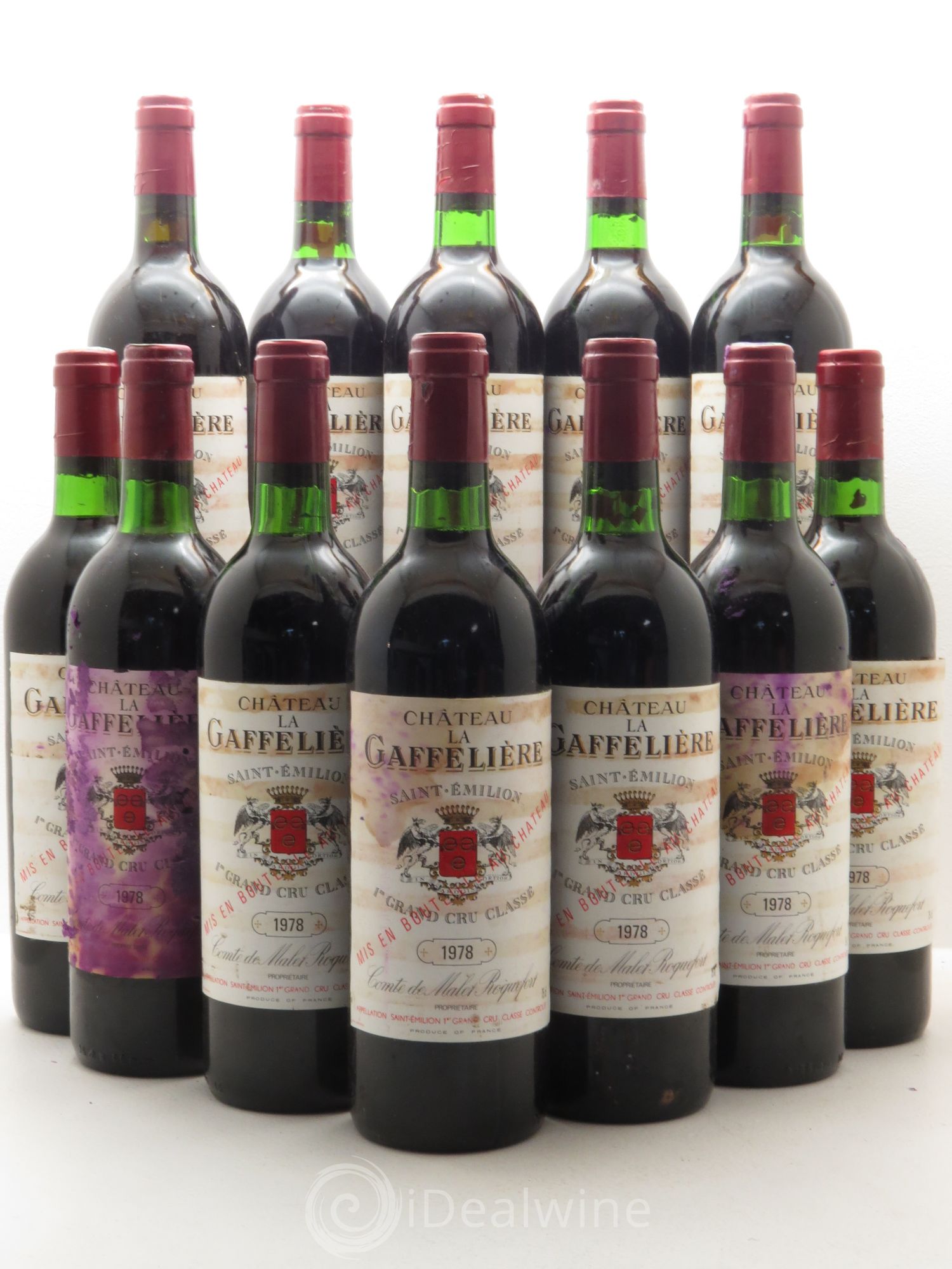 Château la Gaffelière 1er Grand Cru Classé B 1978 - Lot de 12 bouteilles - 0
