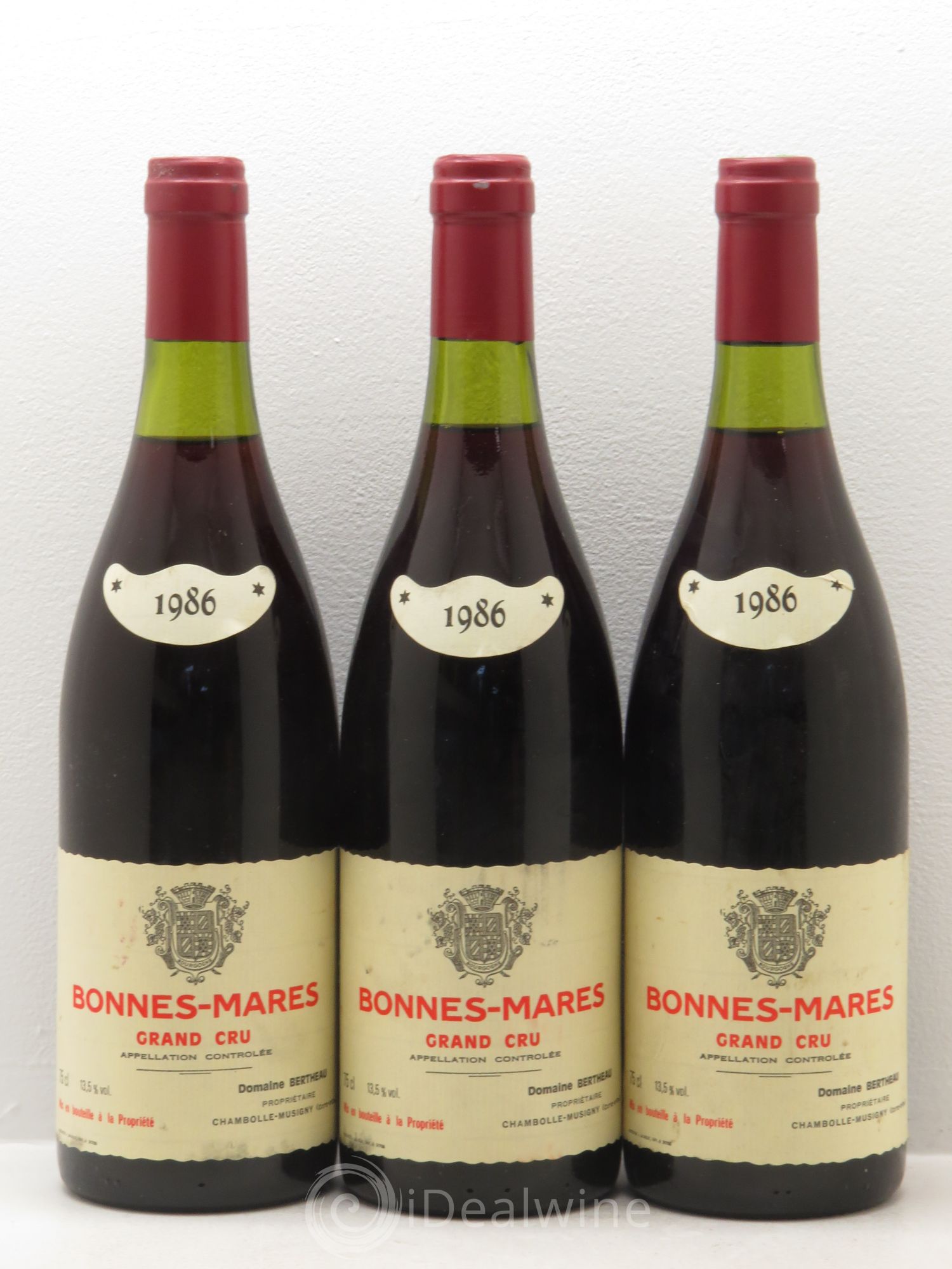 Bonnes-Mares Grand Cru Domaine Bertheau 1986 - Posten von 3 Flaschen - 0