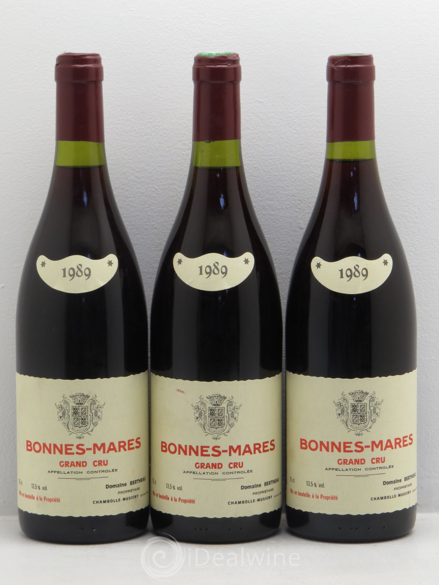 Bonnes-Mares Grand Cru Domaine Bertheau 1989 - Posten von 3 Flaschen - 0