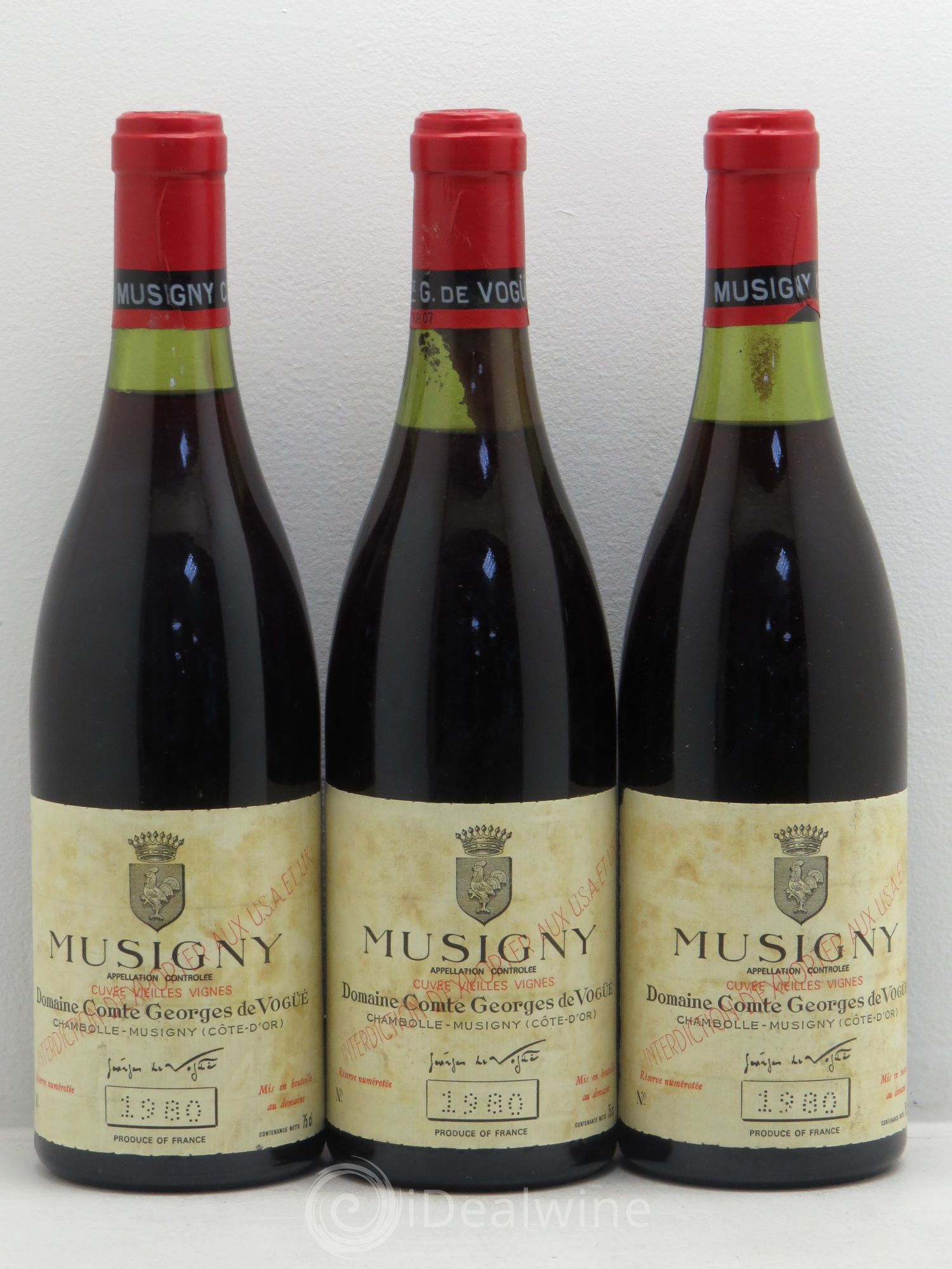 Musigny Grand Cru Cuvée Vieilles Vignes Comte Georges de Vogüé Vieilles Vignes 1980 - Lot de 12 bouteilles - 4