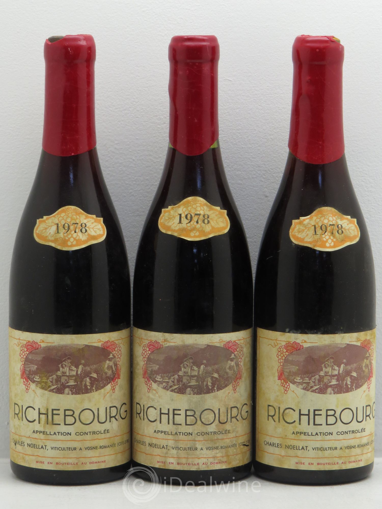 Richebourg Grand Cru Charles Noëllat 1978 - Lot de 3 bouteilles - 0