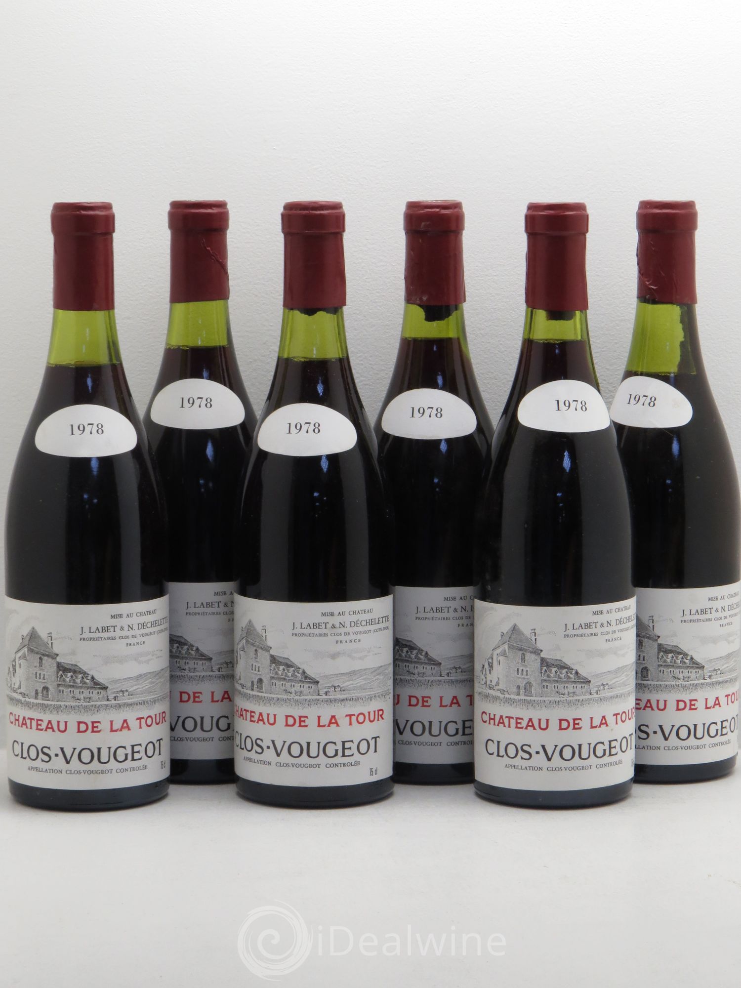 Clos de Vougeot Grand Cru Château de La Tour 1978 - Lot de 6 bouteilles - 0