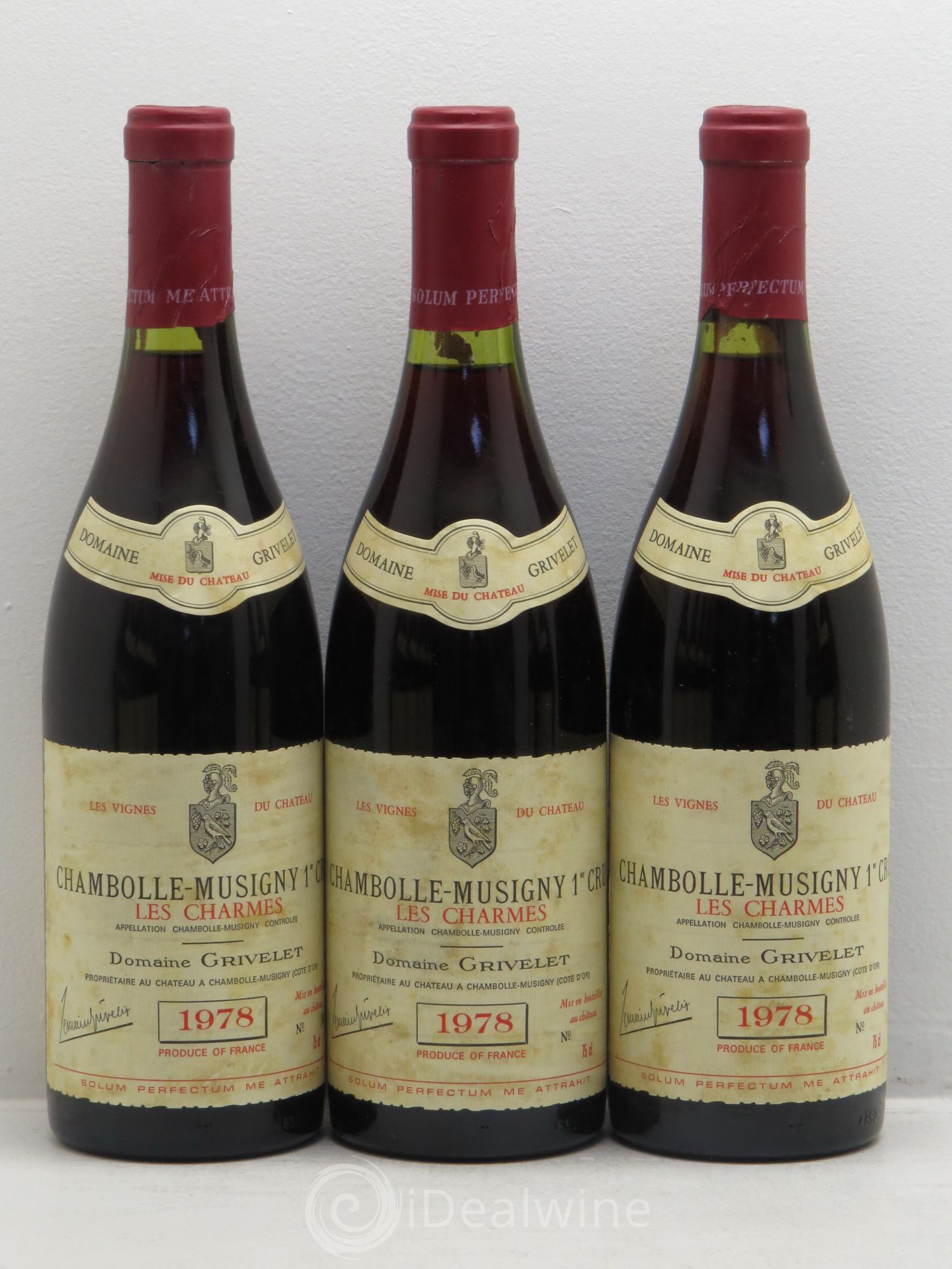 Chambolle-Musigny 1er Cru Domaine Grivelet 1978 - Lot de 12 bouteilles - 2