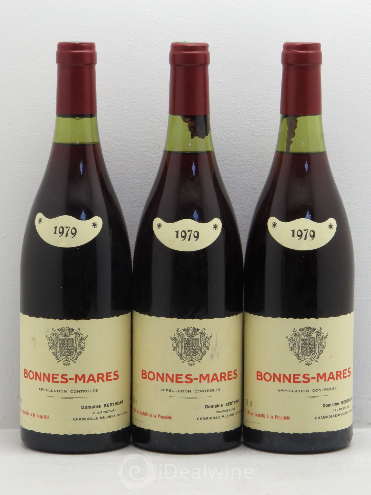 Bonnes-Mares Grand Cru Domaine Bertheau 1979 - Lot de 3 bouteilles - 0