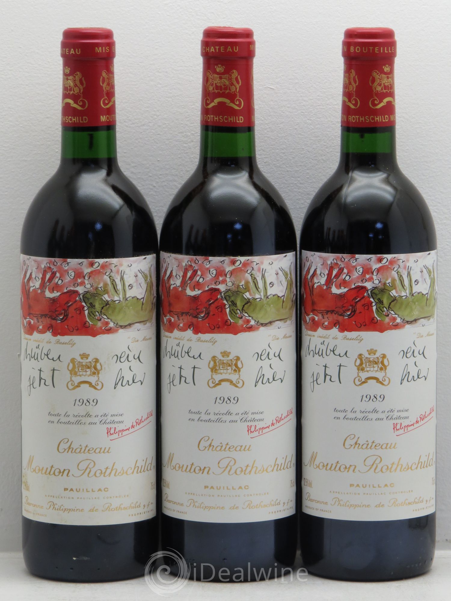 Château Mouton Rothschild 1er Grand Cru Classé 1989 - Lot de 12 bouteilles - 2