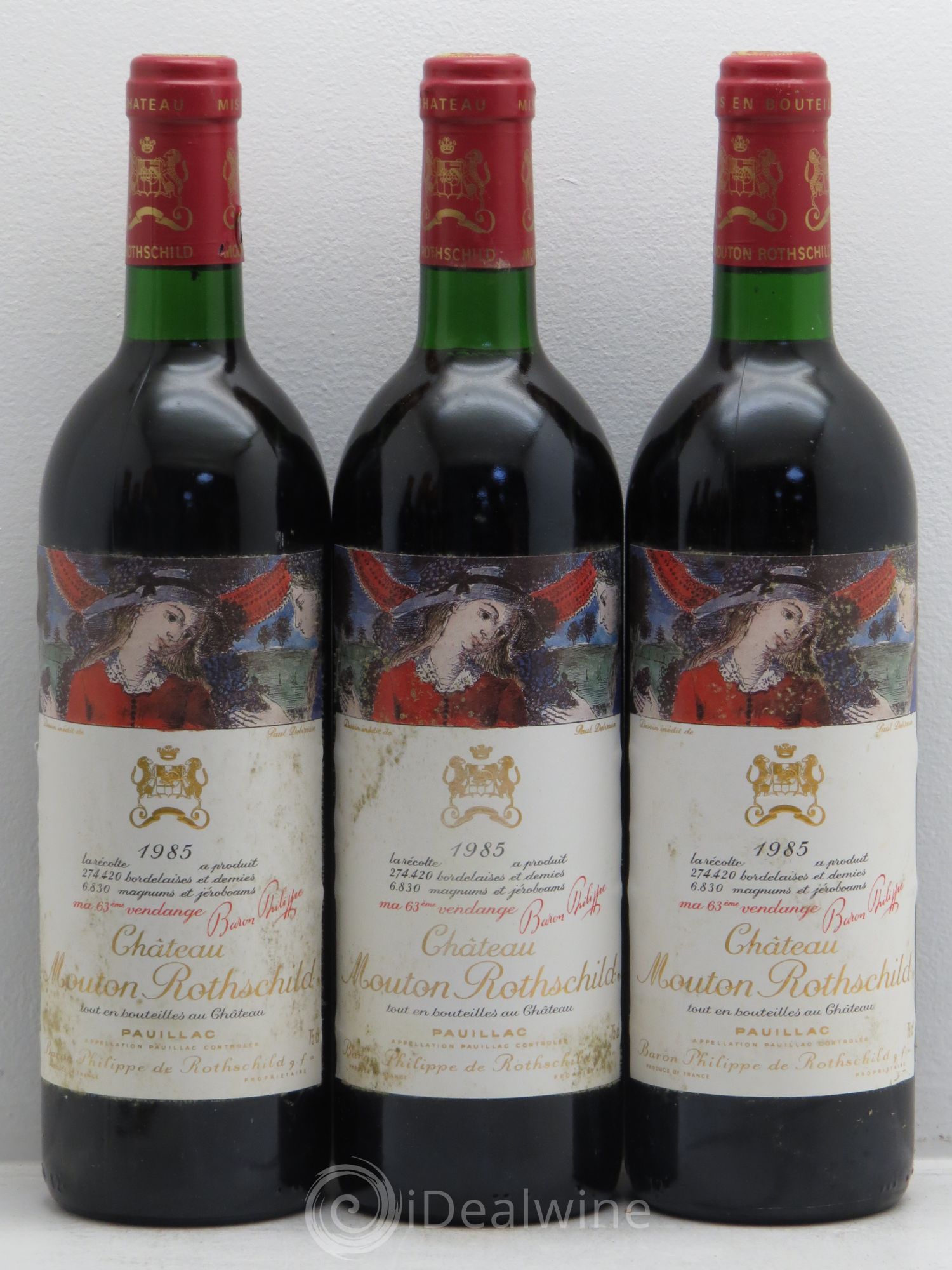 Château Mouton Rothschild 1er Grand Cru Classé 1985 - Lot de 12 bouteilles - 2