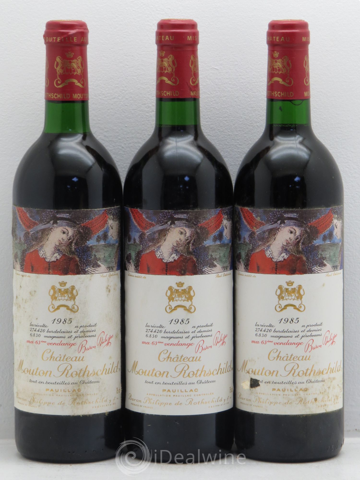 Château Mouton Rothschild 1er Grand Cru Classé 1985 - Lot de 12 bouteilles - 4