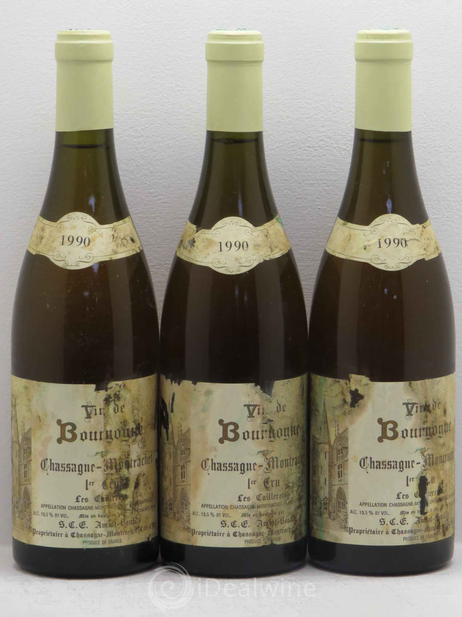 Chassagne-Montrachet 1er Cru Domaine Amiot-Bonfils 1990 - Posten von 3 Flaschen - 0