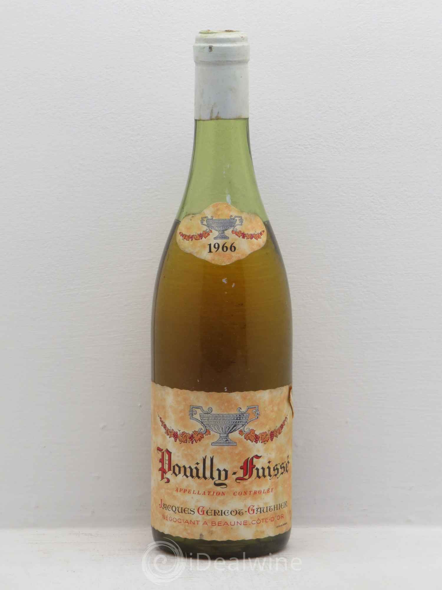 Pouilly-Fuissé Jacques Géricot-Gauthier 1966 - Posten von 1 Flasche - 0