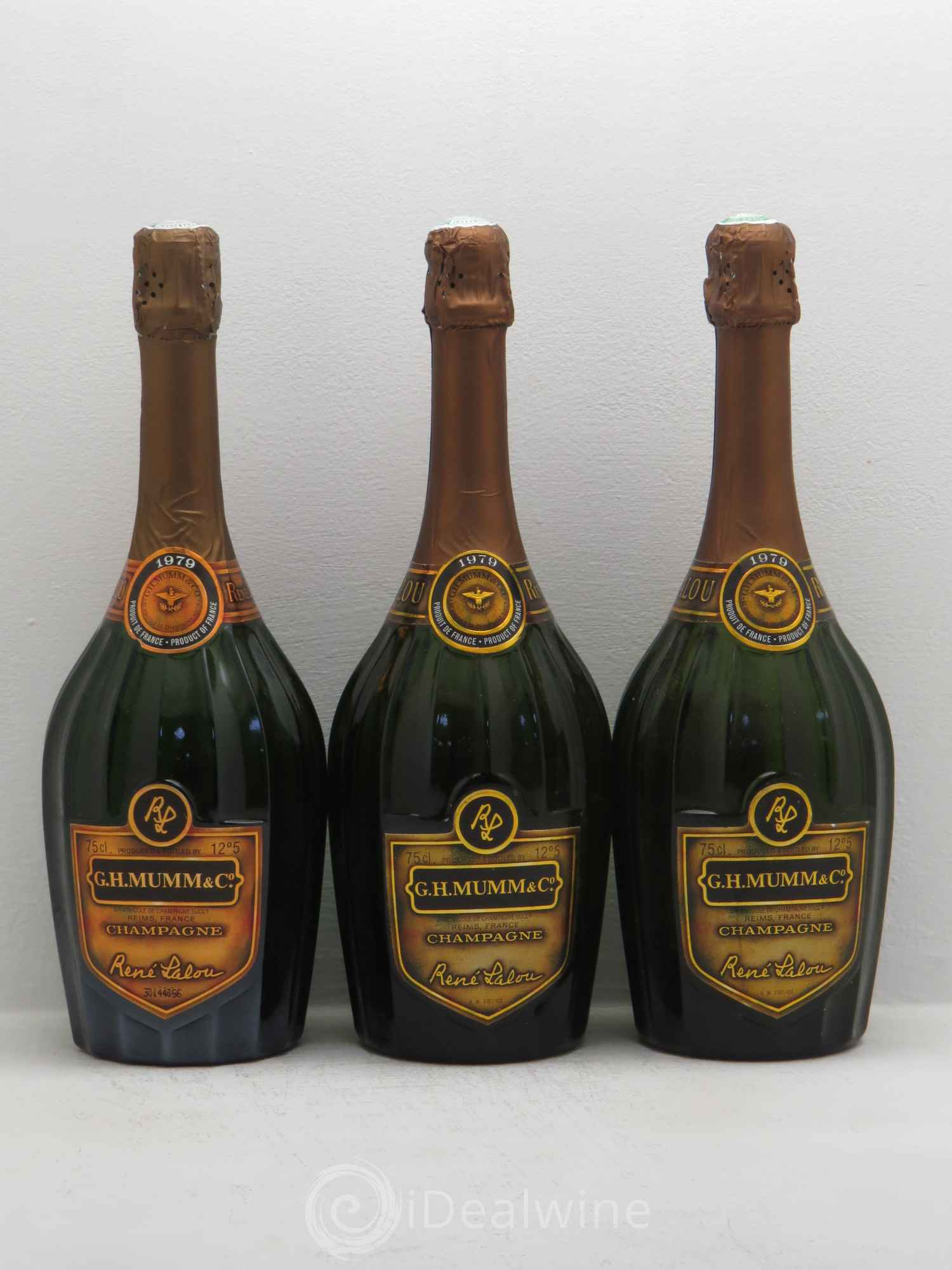 René Lalou Mumm 1979 - Posten von 3 Flaschen - 0