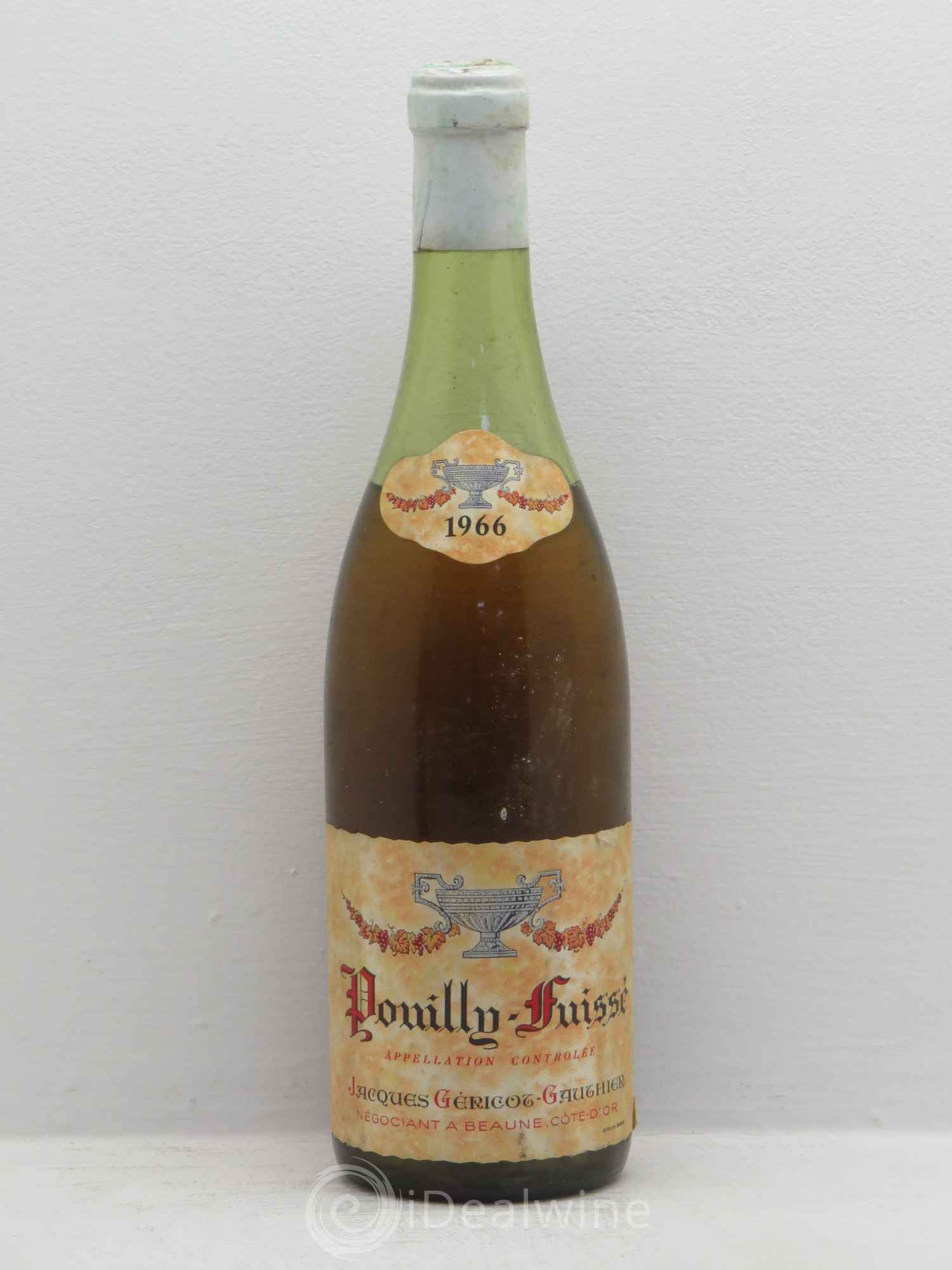 Pouilly-Fuissé Jacques Géricot-Gauthier 1966 - Posten von 1 Flasche - 0