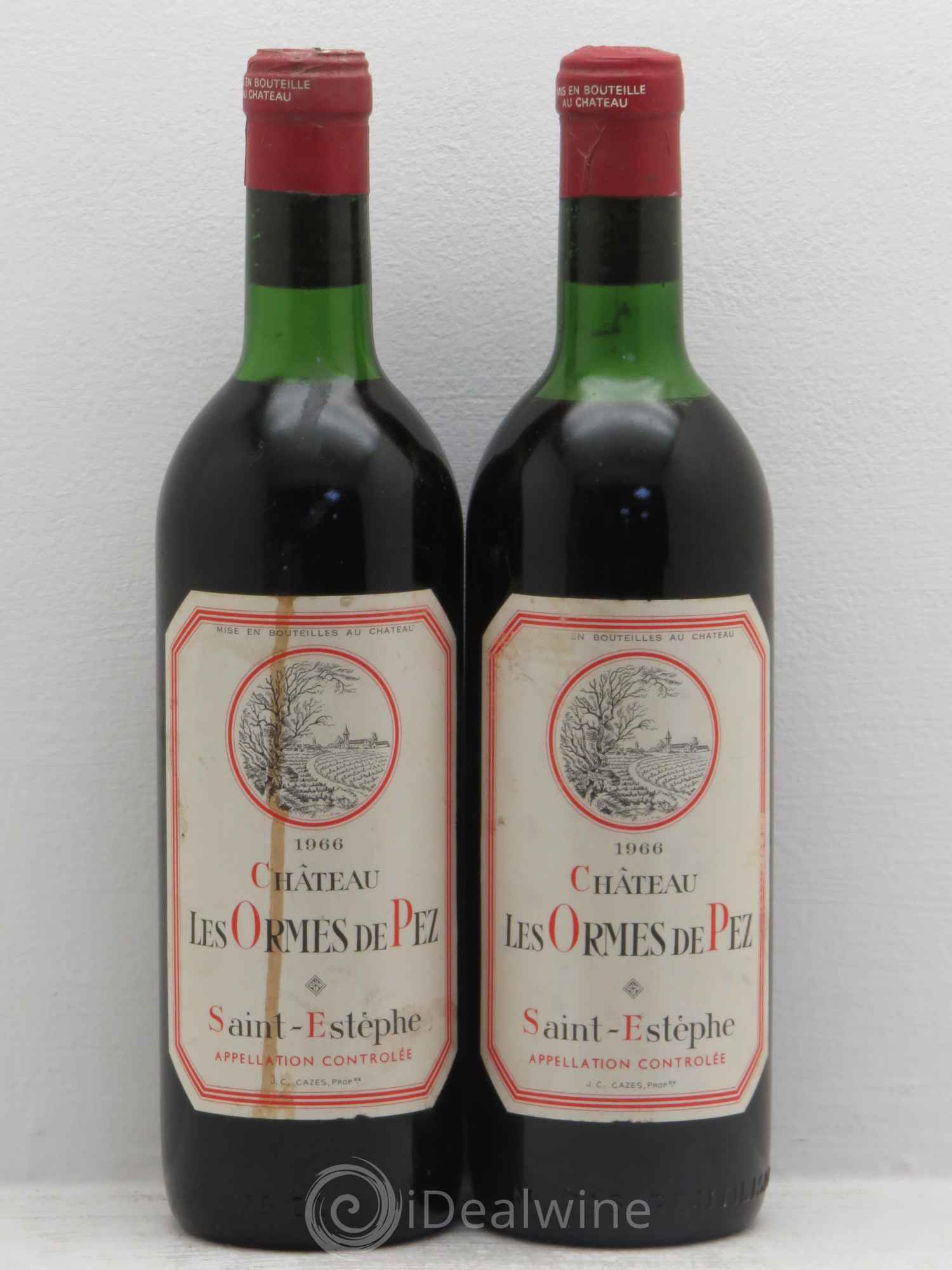 Château les Ormes de Pez 1966 - Lot de 2 bouteilles - 0