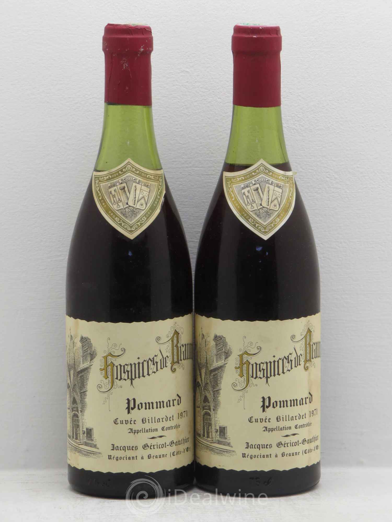 Pommard Cuvée Billardet - Jacques Géricot-Gauthier 1971 - Posten von 2 Flaschen - 0