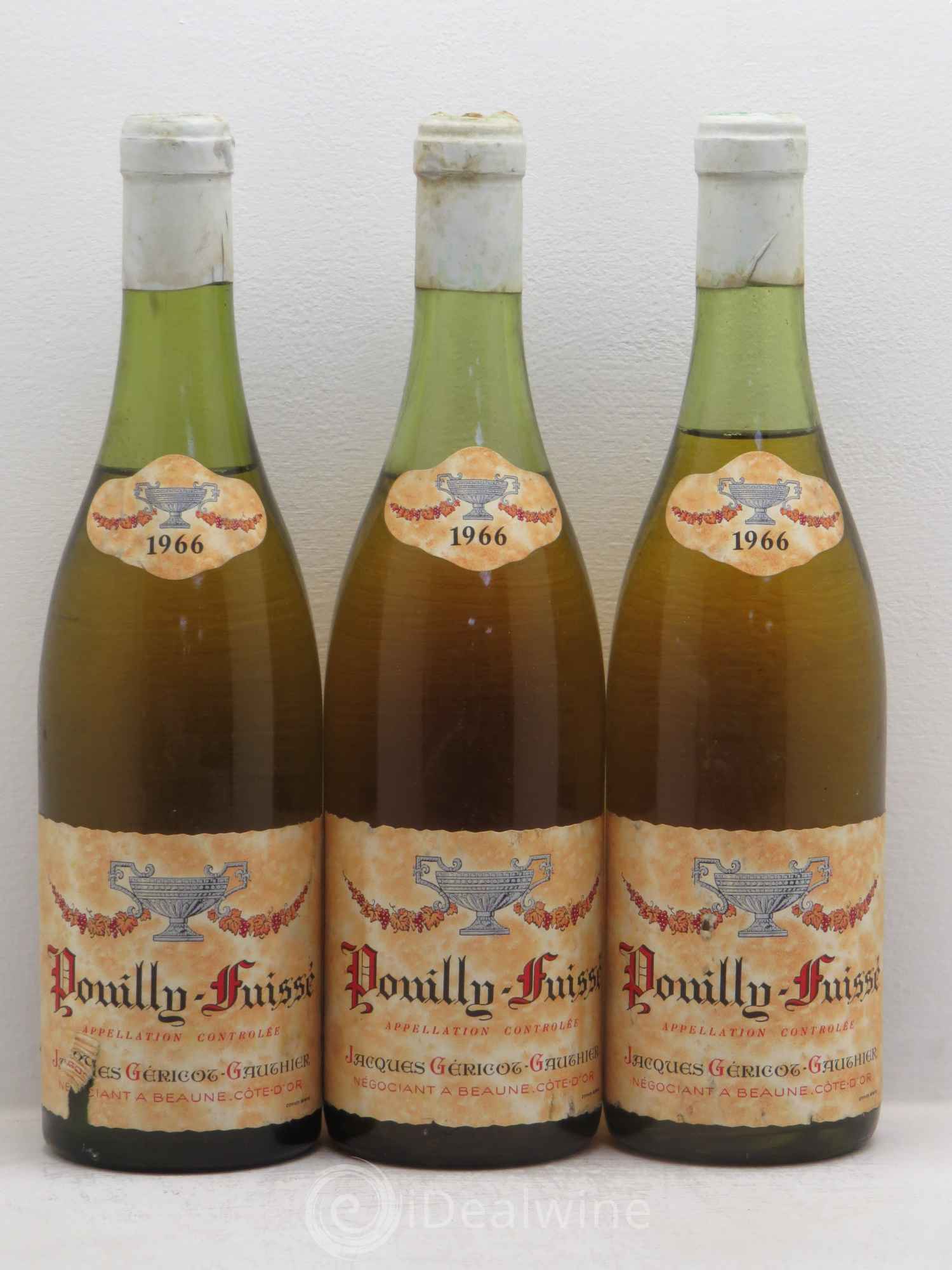 Pouilly-Fuissé Jacques Géricot-Gauthier 1966 - Posten von 3 Flaschen - 0