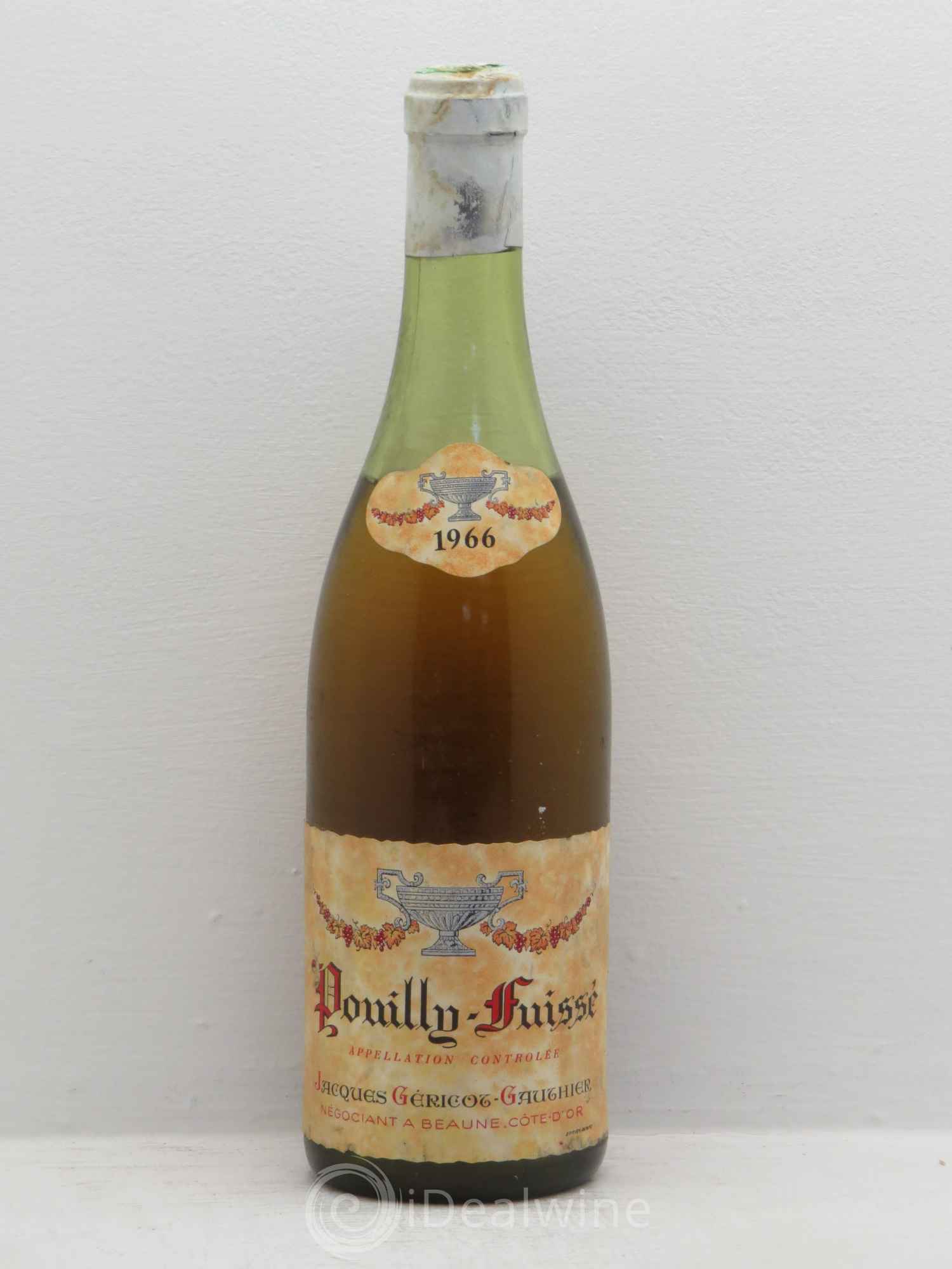 Pouilly-Fuissé Jacques Géricot-Gauthier 1966 - Posten von 1 Flasche - 0