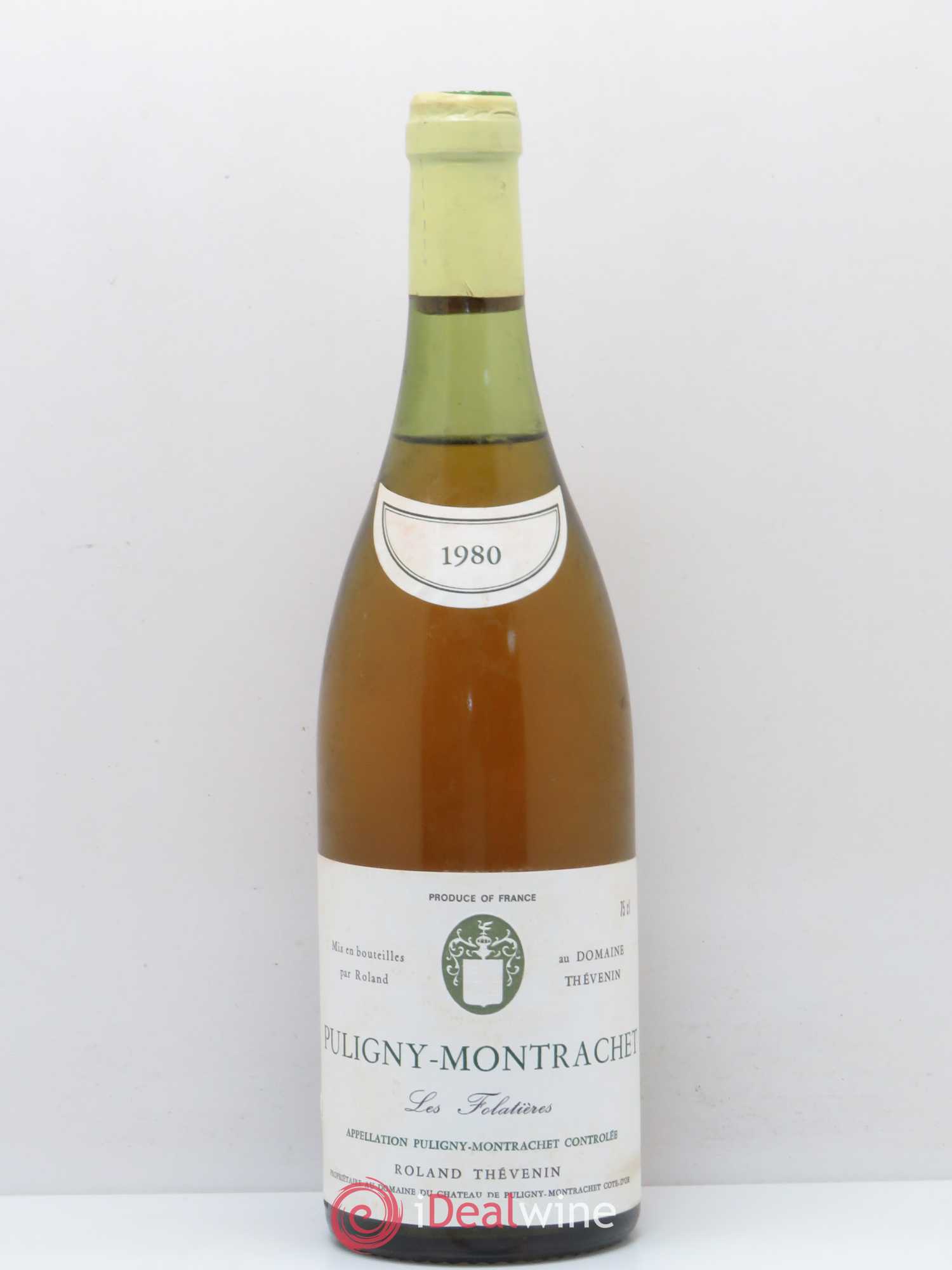 Puligny-Montrachet 1er Cru Les folatieres Roland Thevenin (sans prix de réserve) 1980 - Posten von 1 Flasche - 0