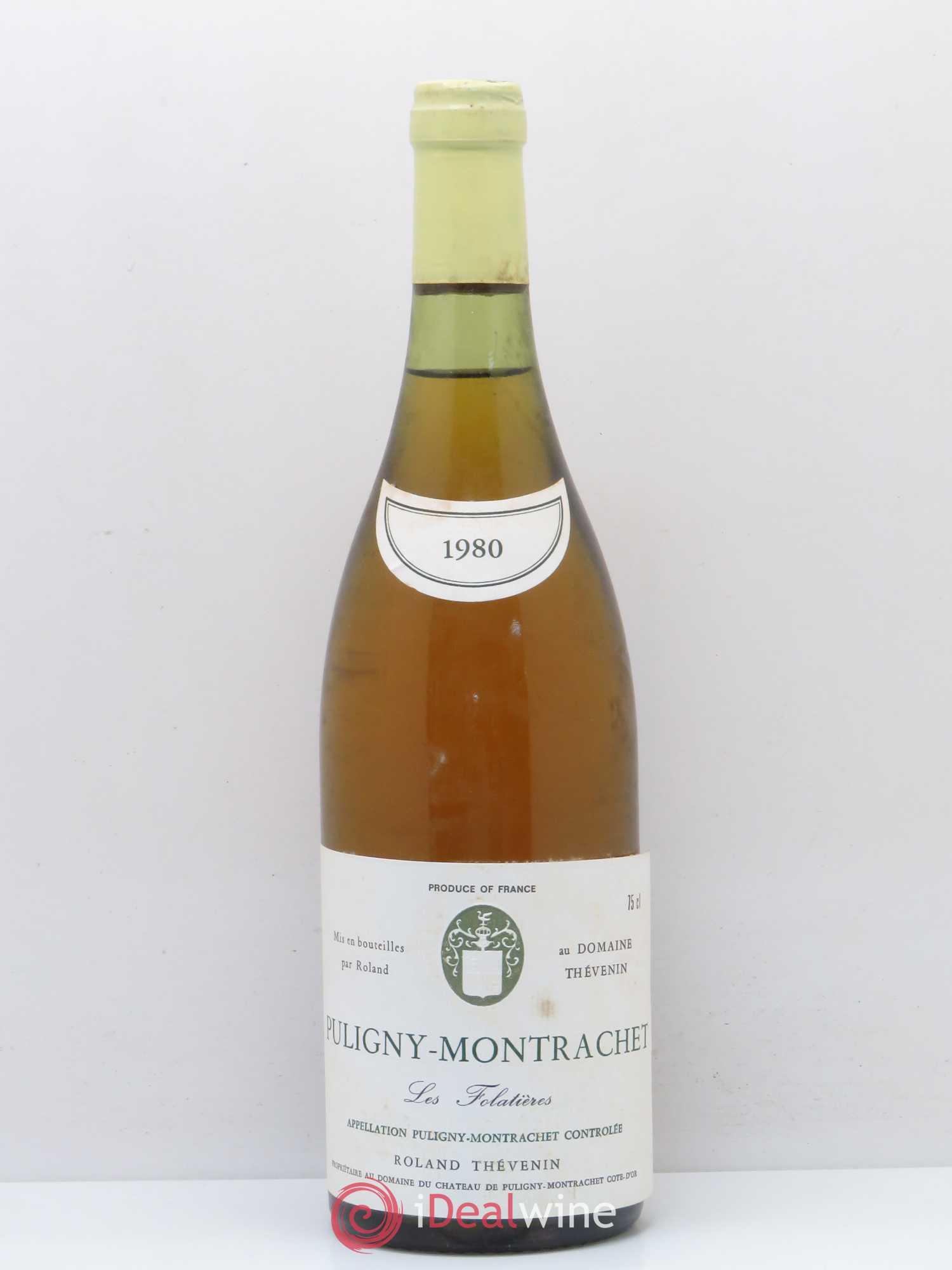 Puligny-Montrachet 1er Cru Les folatieres Roland Thevenin (sans prix de réserve) 1980 - Posten von 1 Flasche - 0