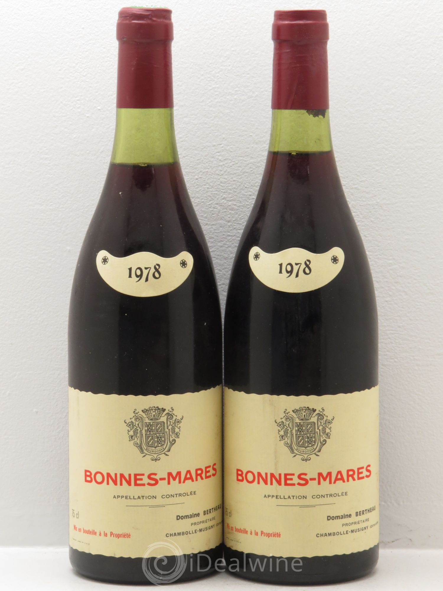 Bonnes-Mares Grand Cru Domaine Bertheau 1978 - Lot de 2 bouteilles - 0