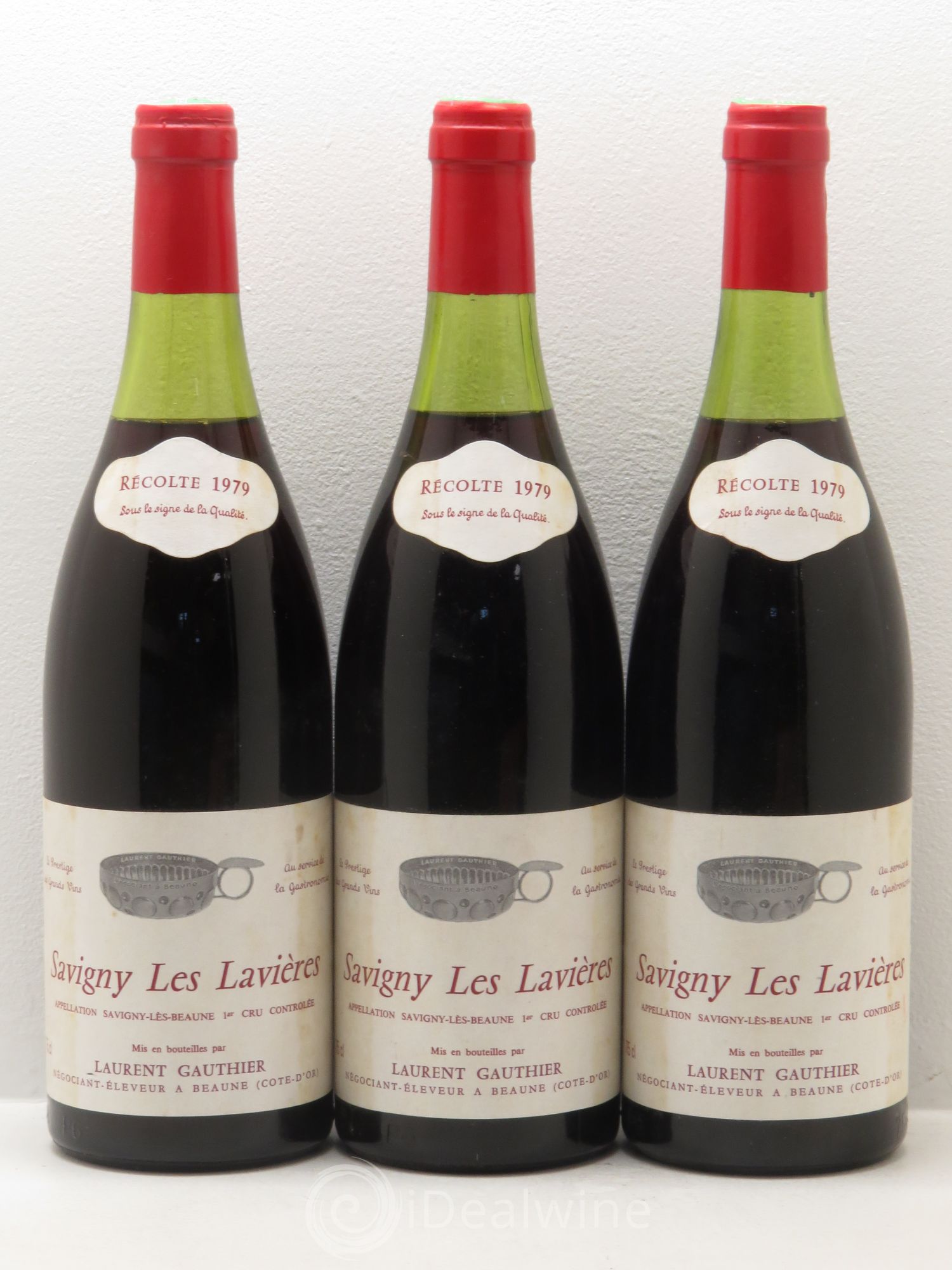 Savigny-lès-Beaune 1er Cru Laurent Gauthier 1979 - Lot de 3 bouteilles - 0