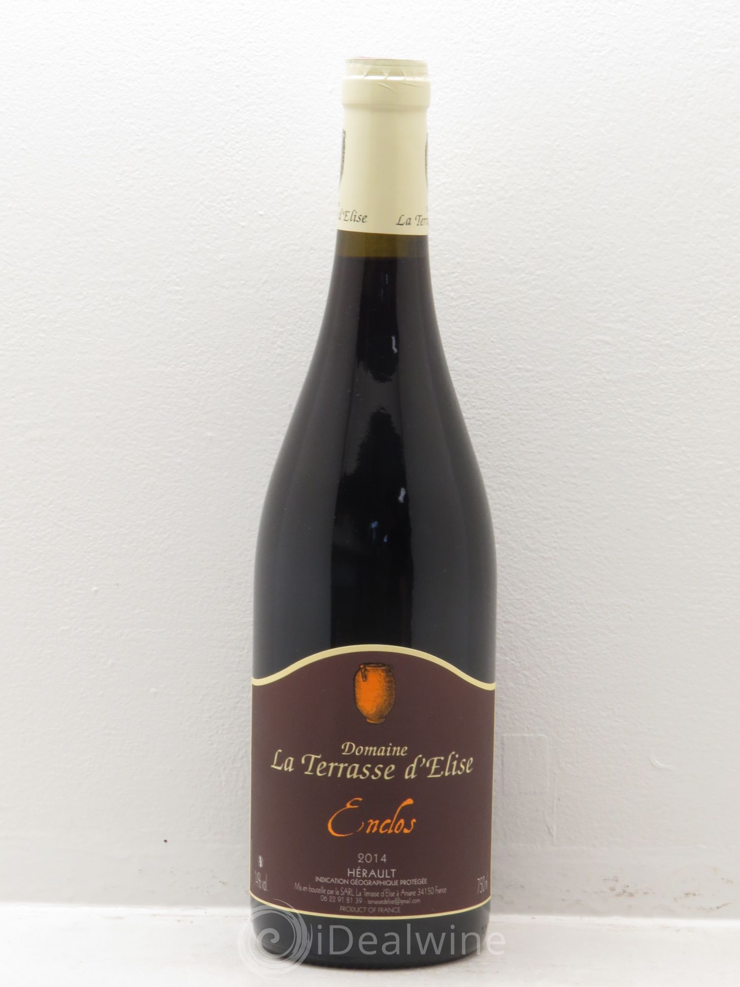 Pays d'Hérault L'Enclos Terrasse d'Elise (Domaine de la) 2014 - Lot de 1 bouteille - 0