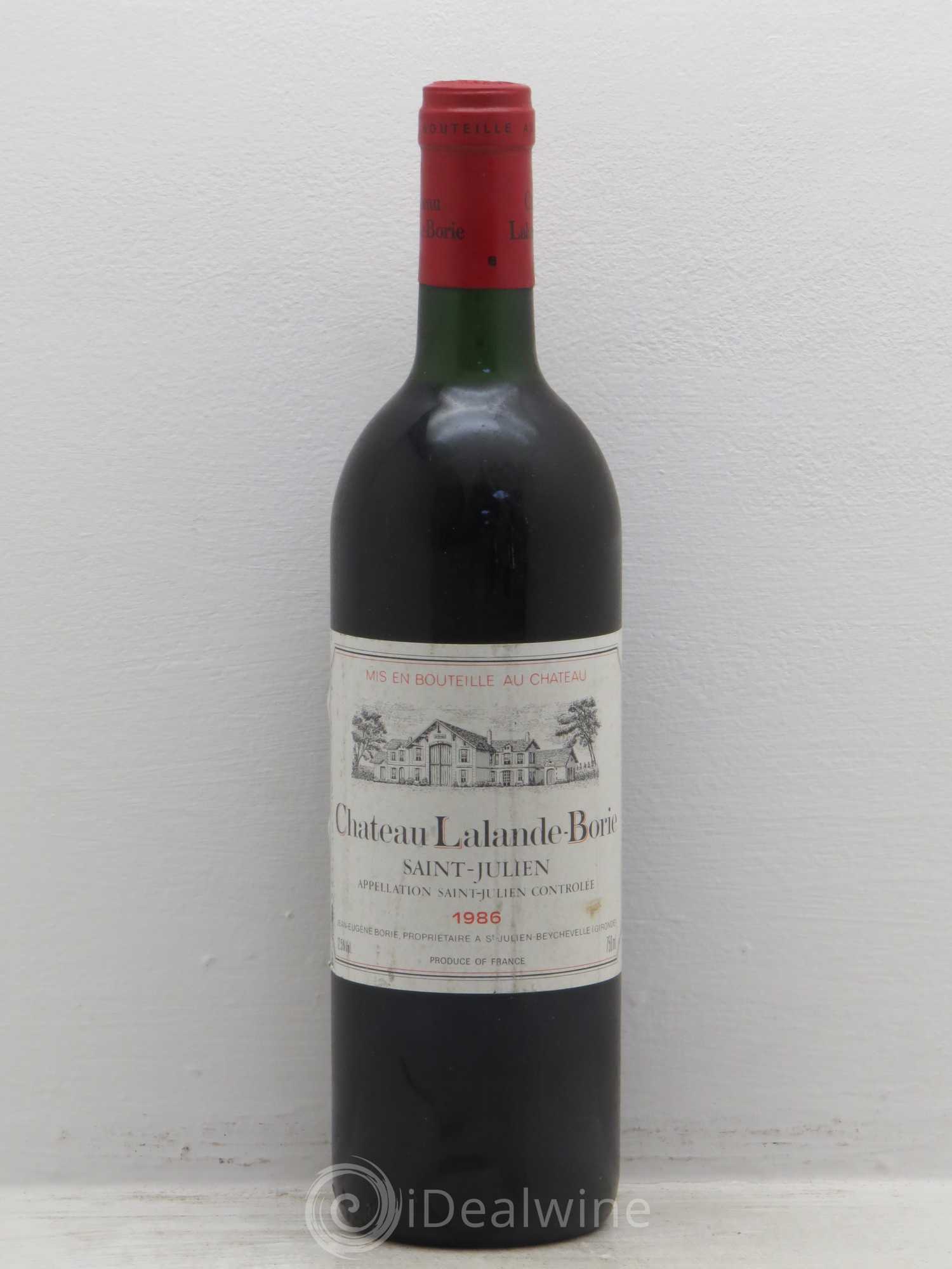 Château Lalande Borie 1986 - Lot de 1 bouteille - 0