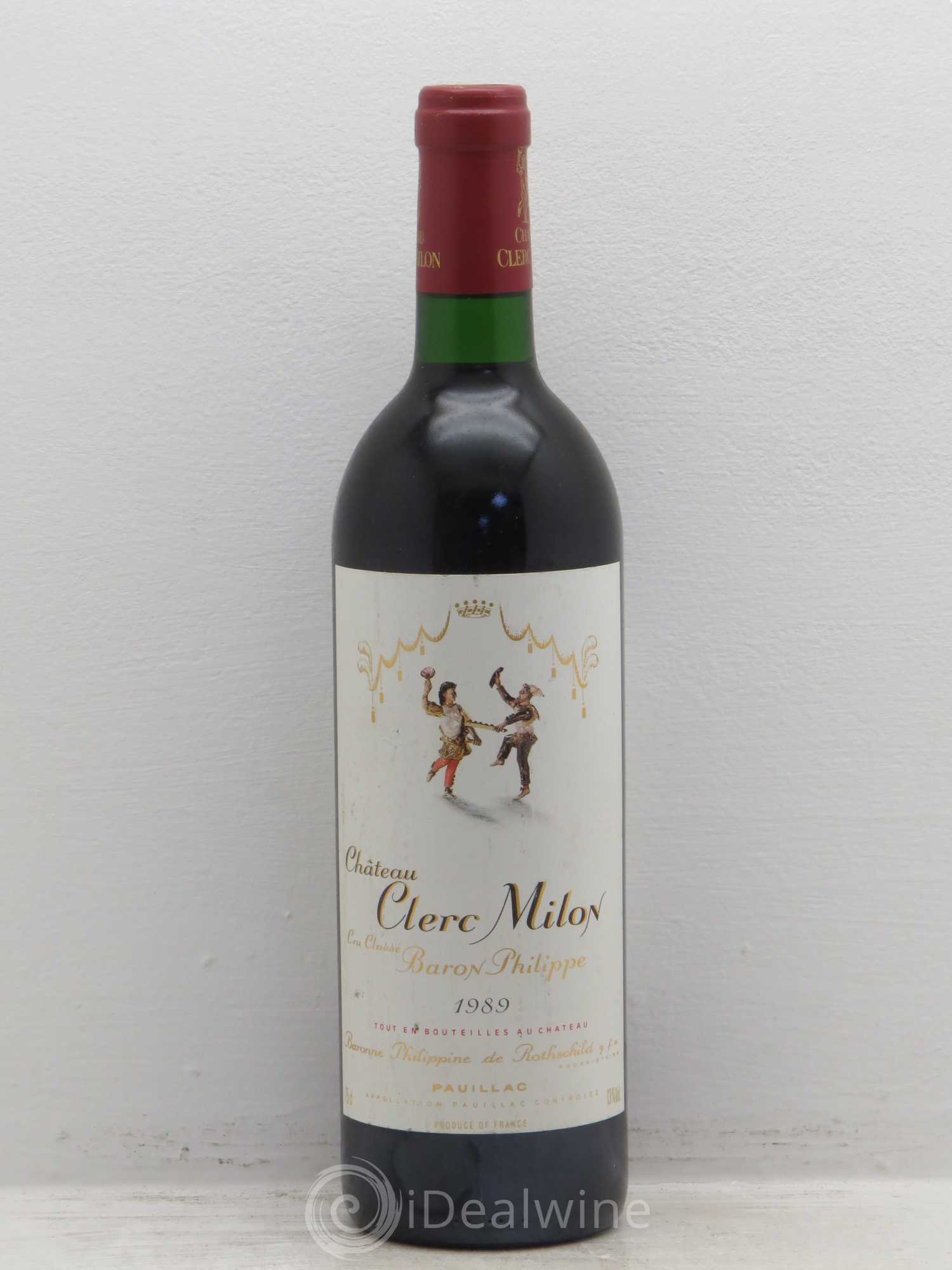 Château Clerc Milon 5ème Grand Cru Classé 1989 - Lot de 1 bouteille - 0
