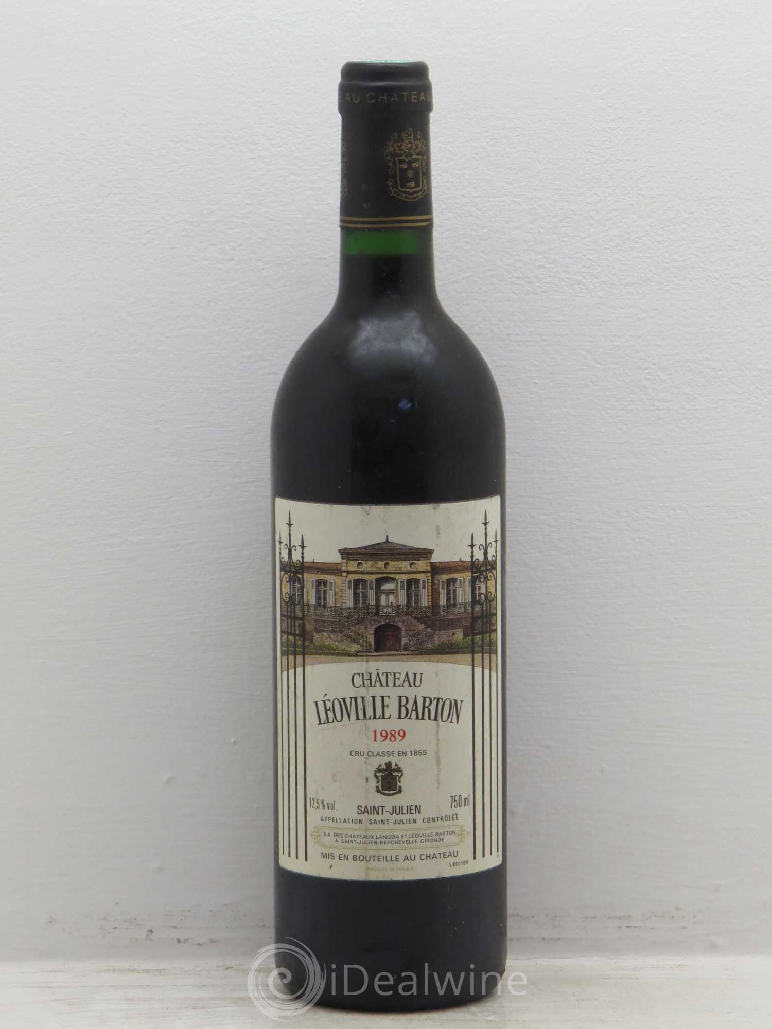 Château Léoville Barton 2ème Grand Cru Classé 1989 - Lot de 1 bouteille - 0