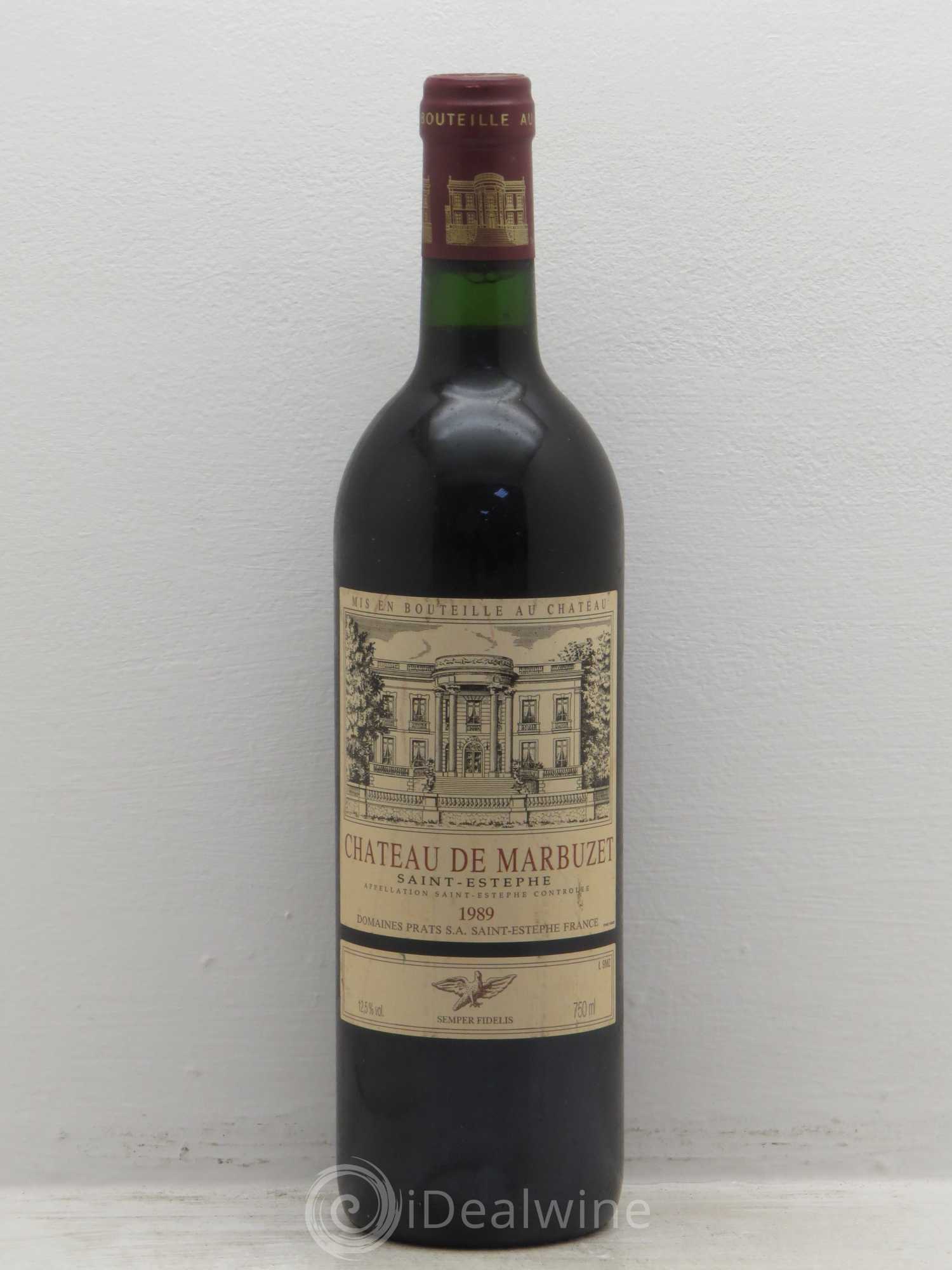 Château de Marbuzet Cru Bourgeois 1989 - Lot de 1 bouteille - 0