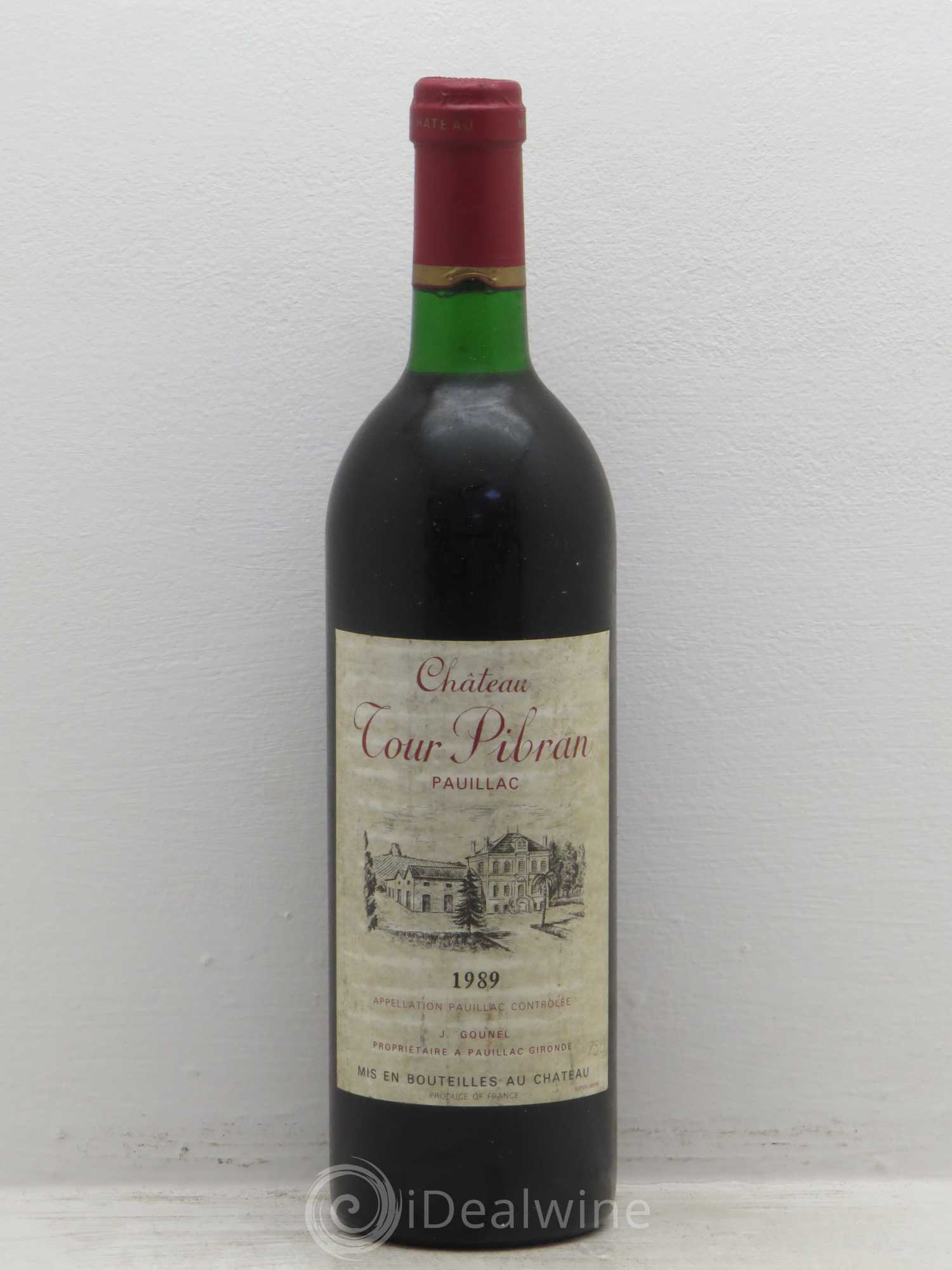 Château Tour Pibran Cru Bourgeois 1989 - Lot de 1 bouteille - 0