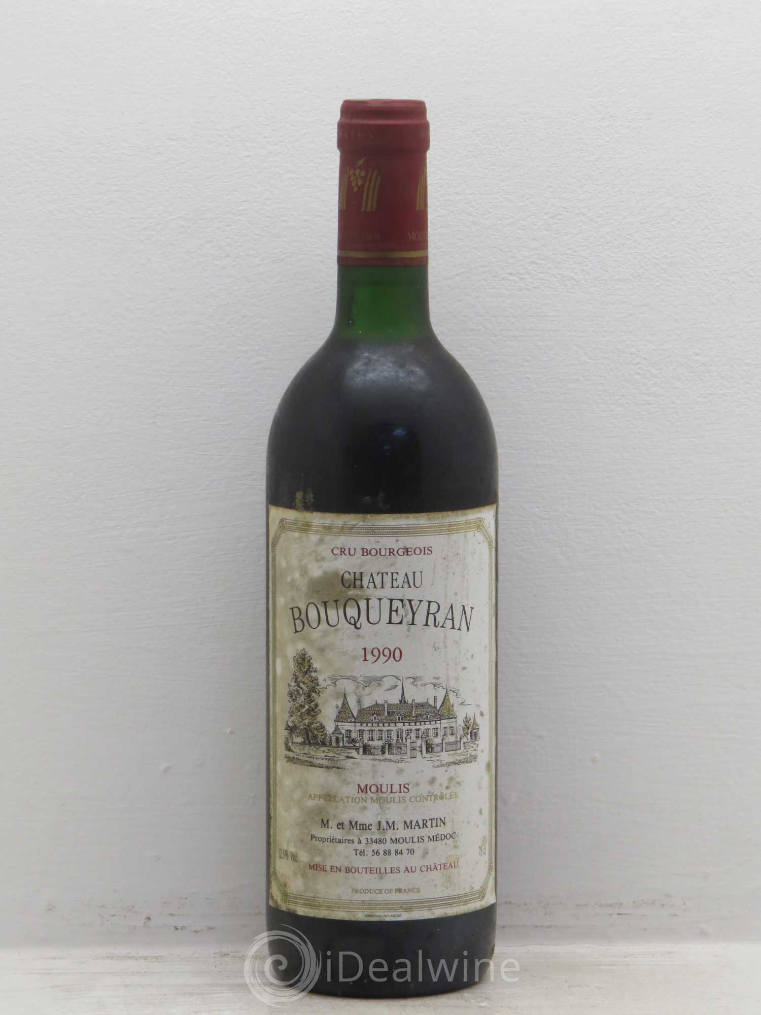 Château Moulis Bouqueyran 1990 - Lot de 1 bouteille - 0