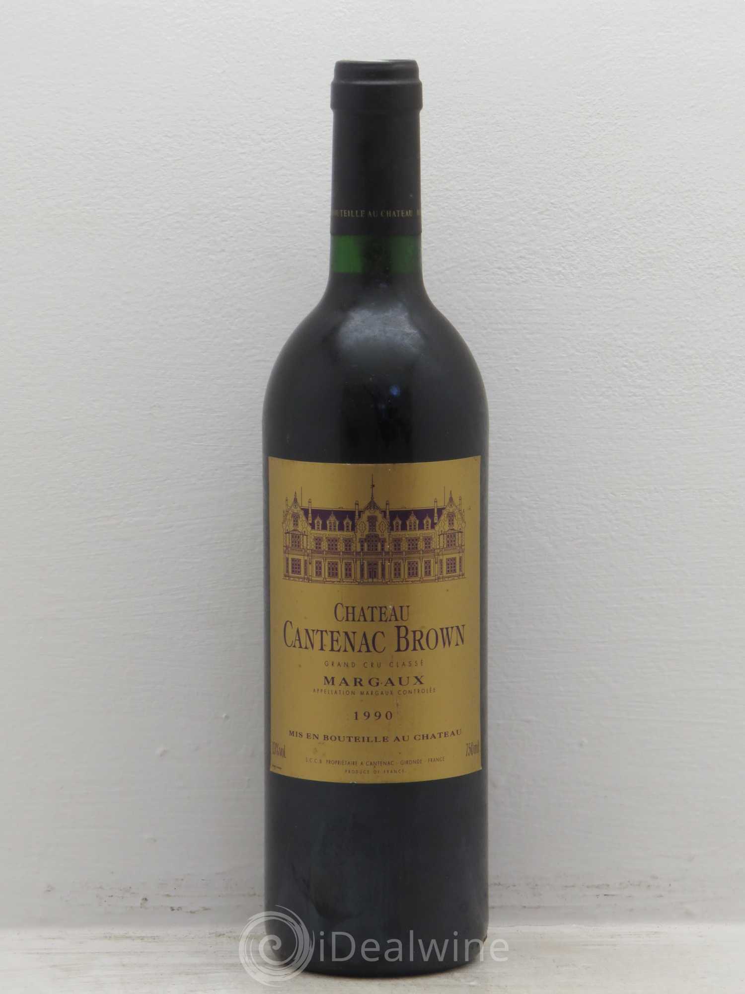 Château Cantenac Brown 3ème Grand Cru Classé 1990 - Lot de 1 bouteille - 0