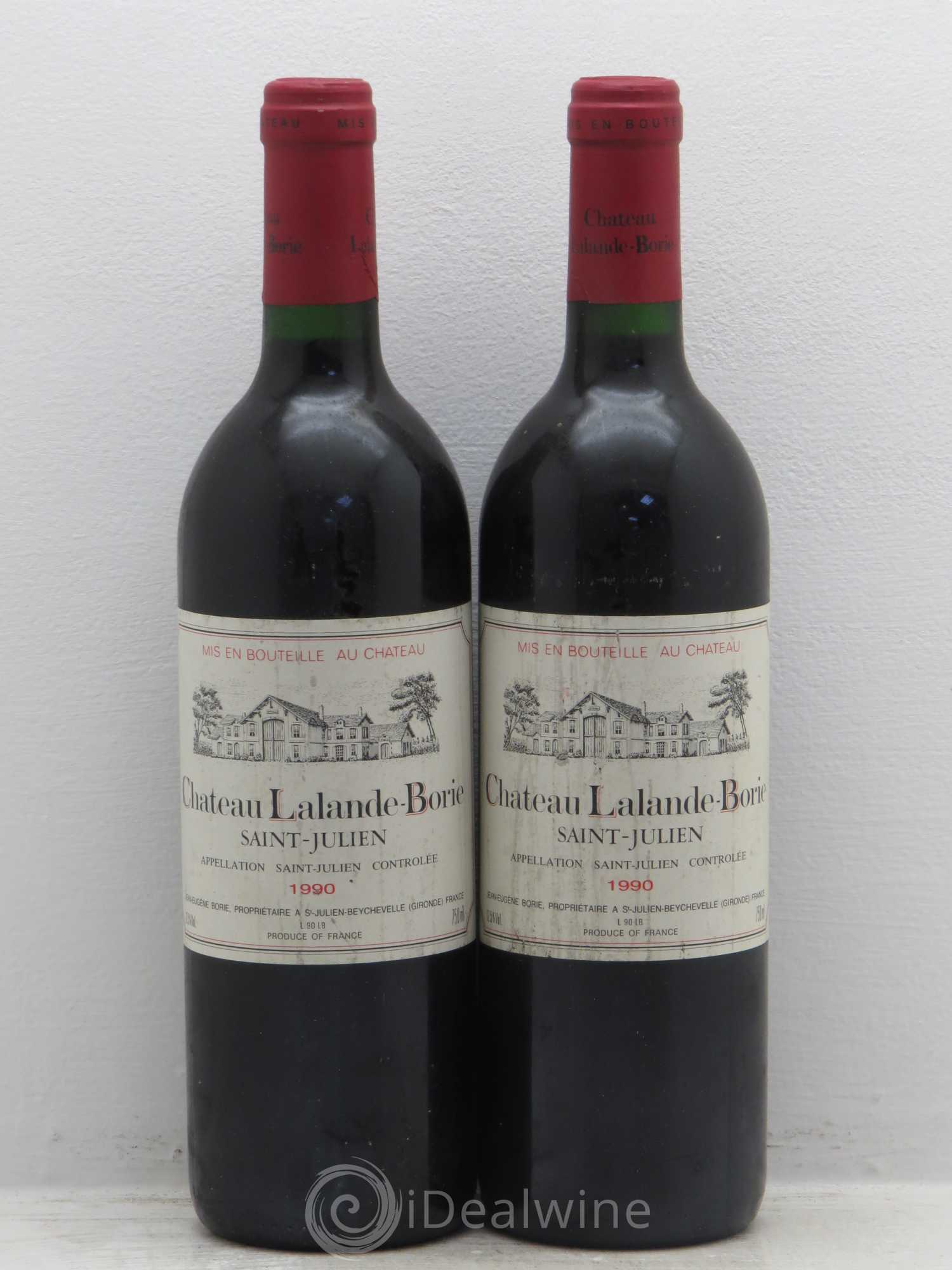 Château Lalande Borie 1990 - Lot de 2 bouteilles - 0