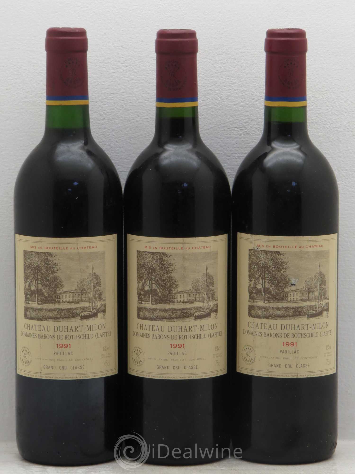 Château Duhart-Milon 4ème Grand Cru Classé 1991 - Lot de 3 bouteilles - 0