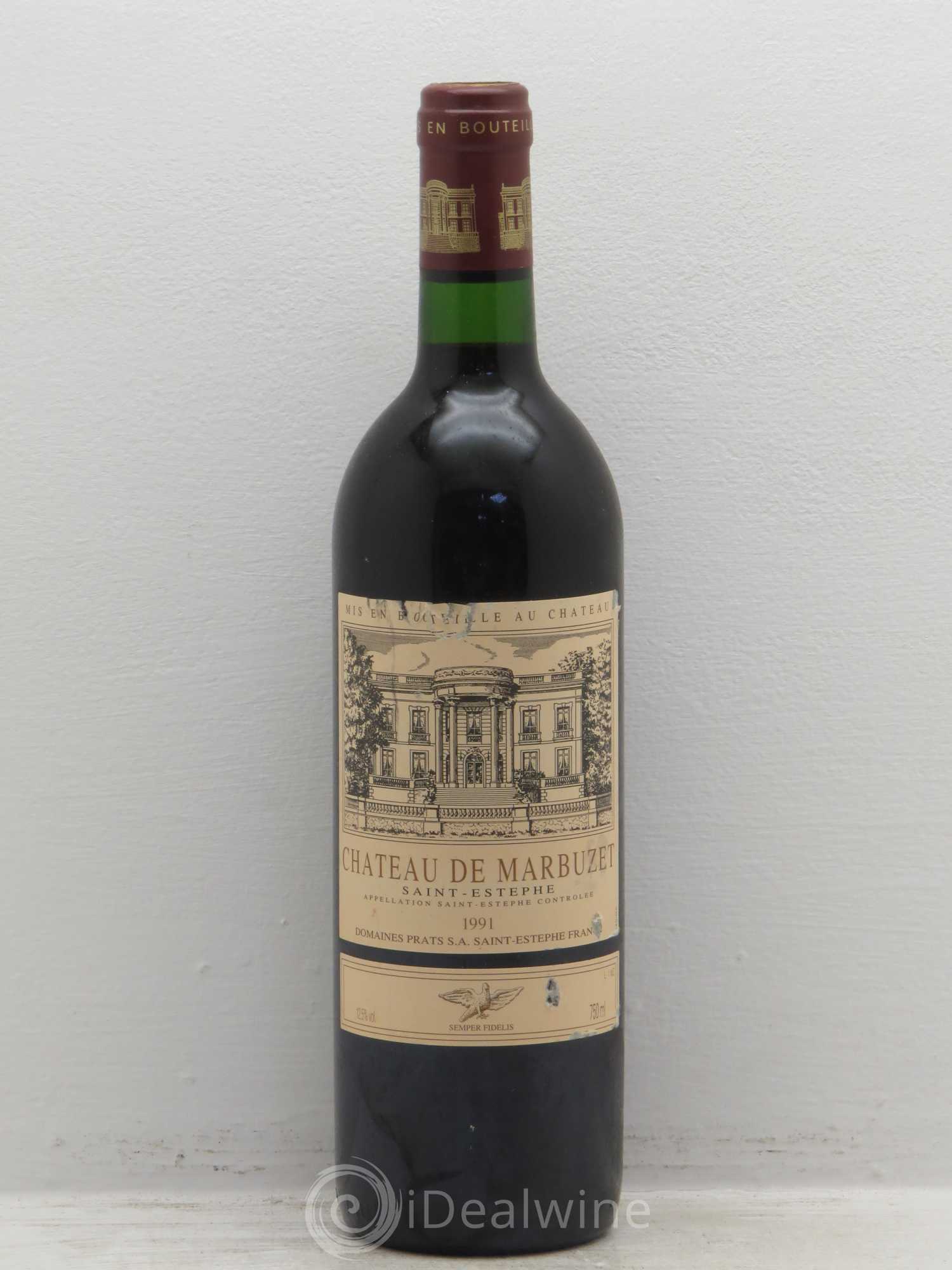 Château de Marbuzet Cru Bourgeois 1991 - Lot de 1 bouteille - 0