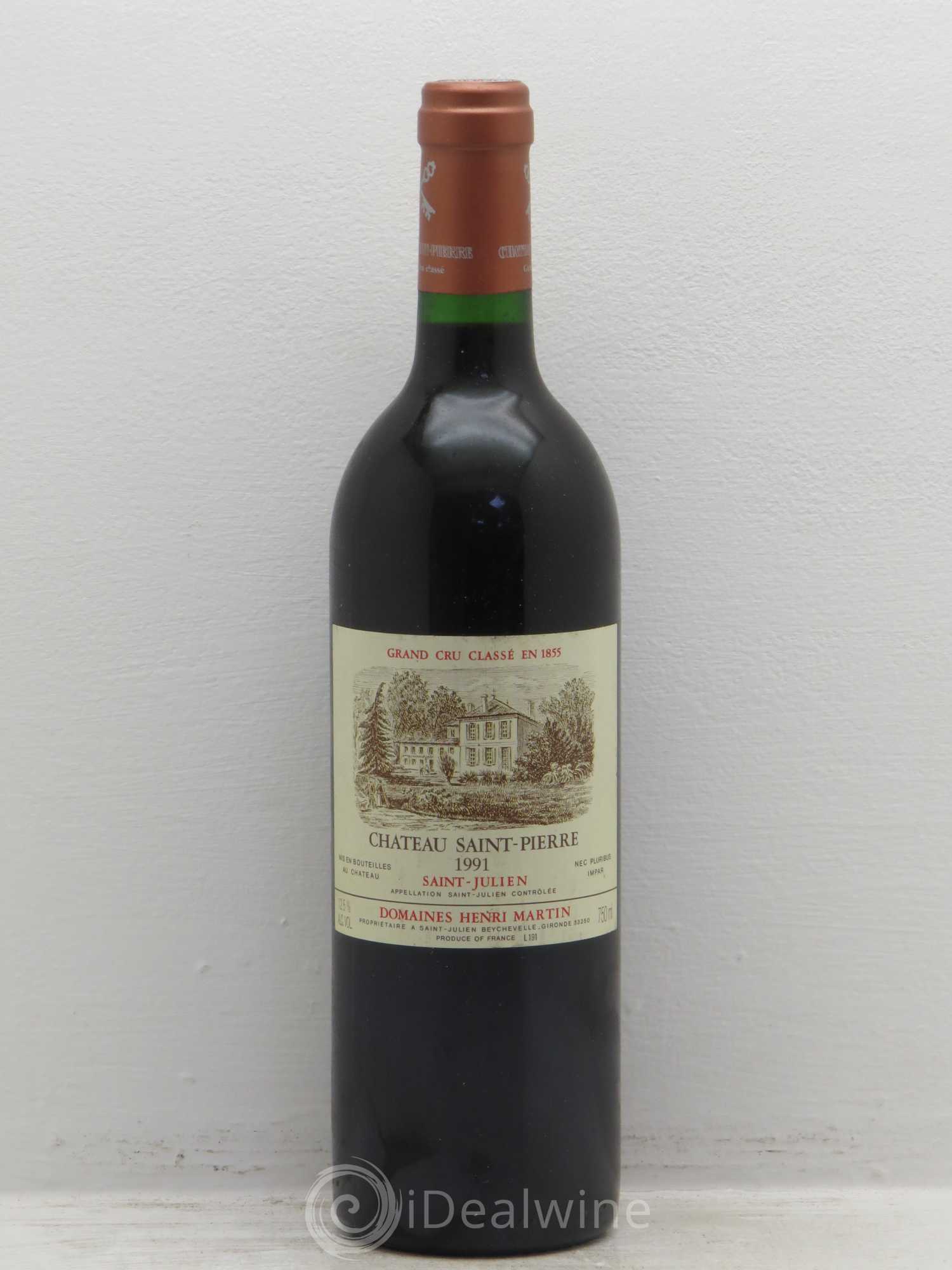 Château Saint-Pierre 4ème Grand Cru Classé 1991 - Lot de 1 bouteille - 0