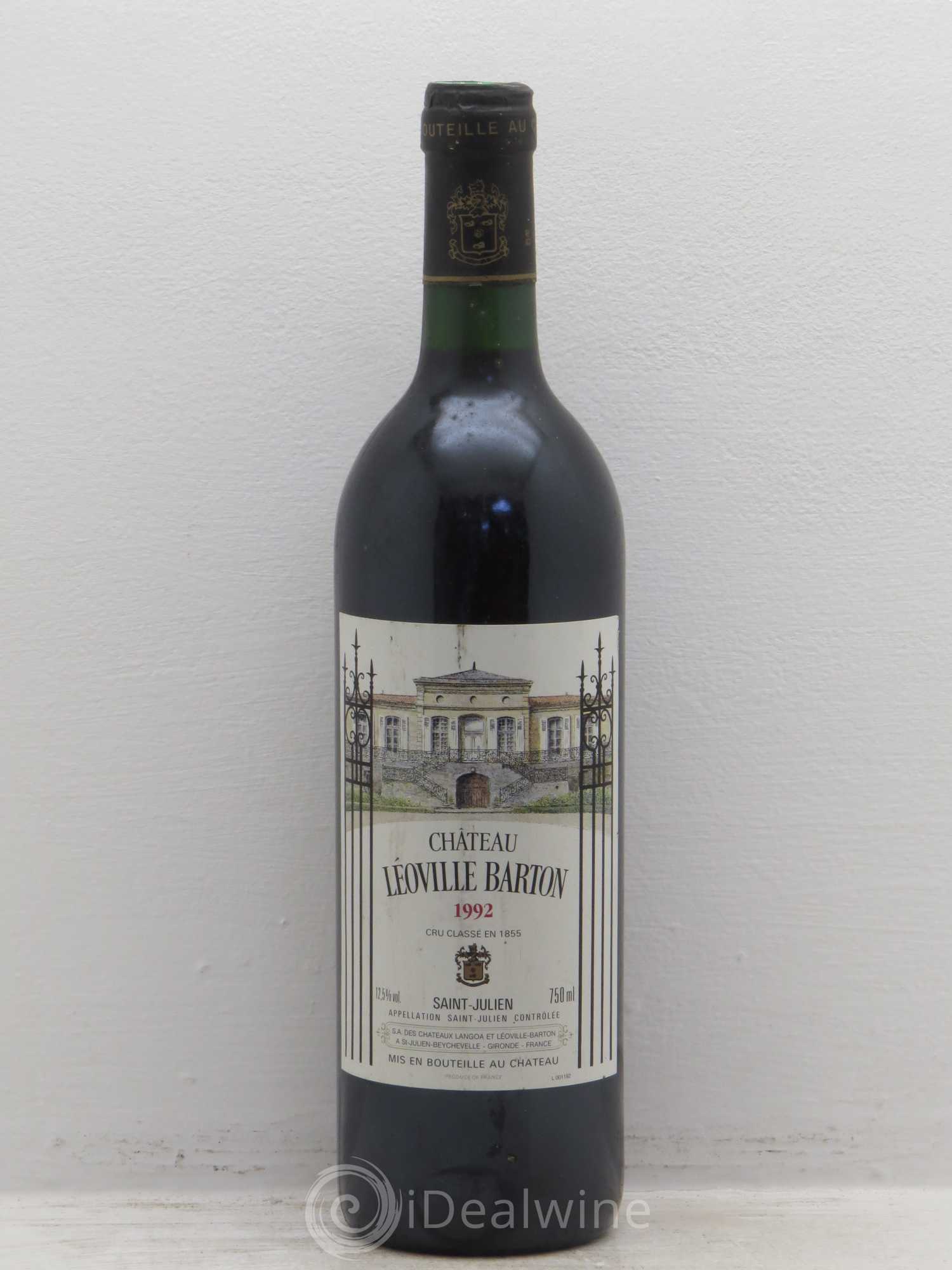 Château Léoville Barton 2ème Grand Cru Classé 1992 - Lot de 1 bouteille - 0