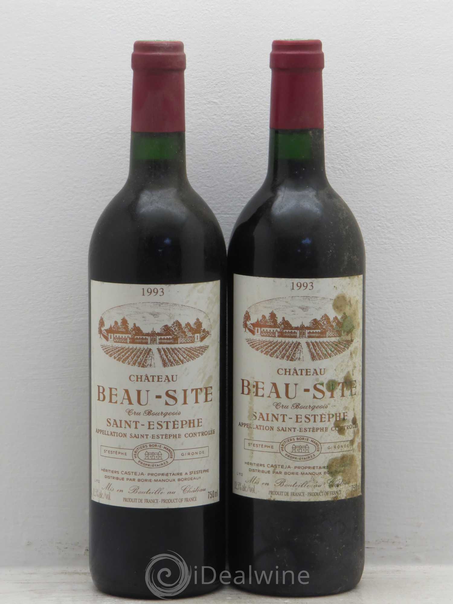 Château Beau Site Cru Bourgeois 1993 - Lot de 2 bouteilles - 0