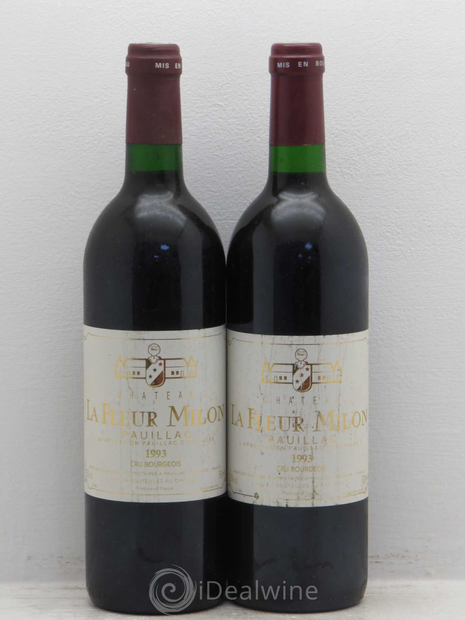 Château la Fleur Milon Cru Bourgeois 1993 - Lot de 2 bouteilles - 0