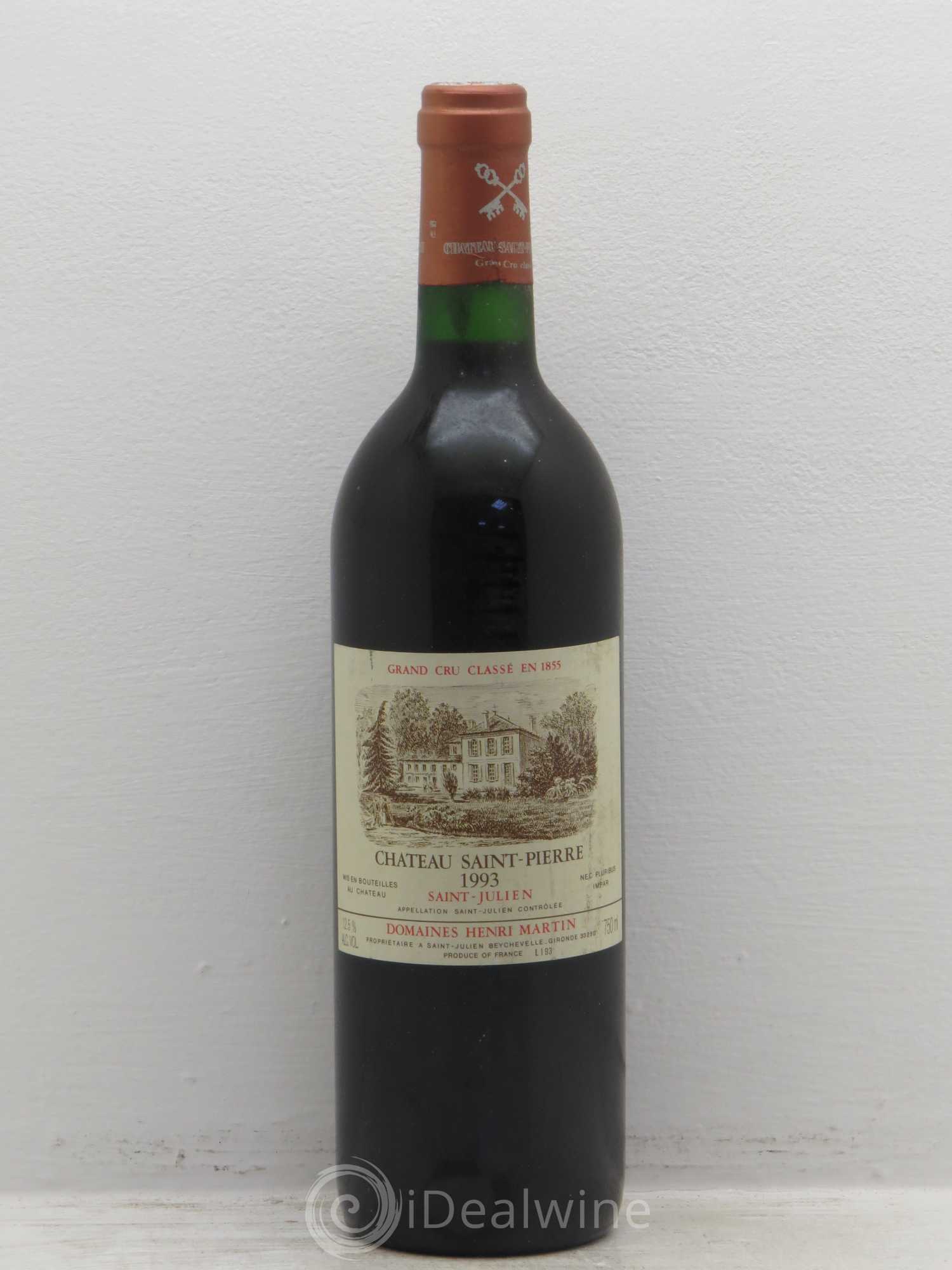 Château Saint-Pierre 4ème Grand Cru Classé 1993 - Lot de 1 bouteille - 0