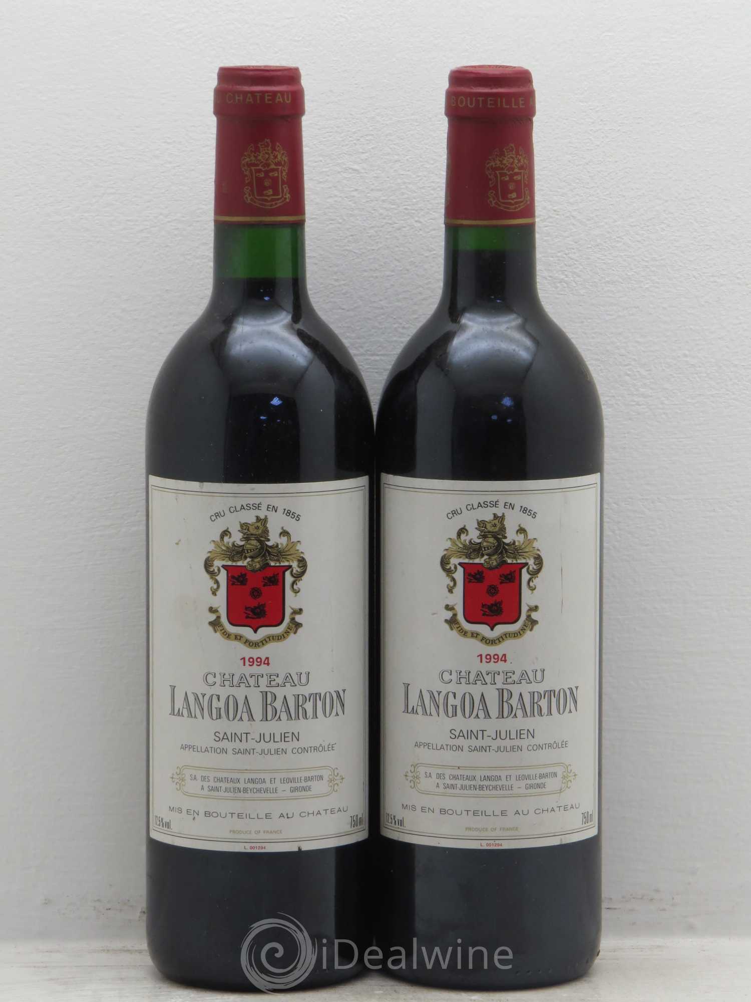 Château Langoa Barton 3ème Grand Cru Classé 1994 - Lot de 2 bouteilles - 0