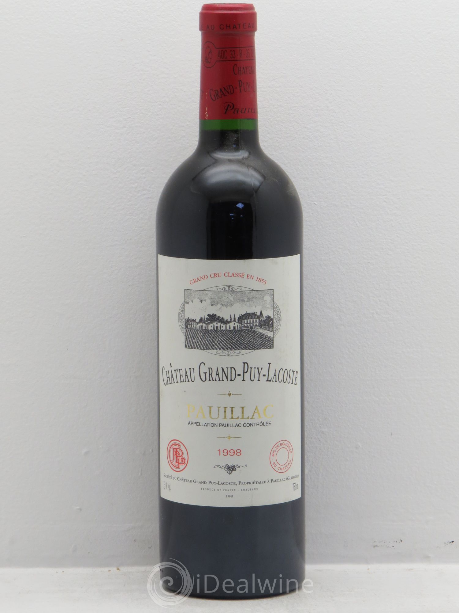 Château Grand Puy Lacoste 5ème Grand Cru Classé 1998 - Lot de 1 bouteille - 0