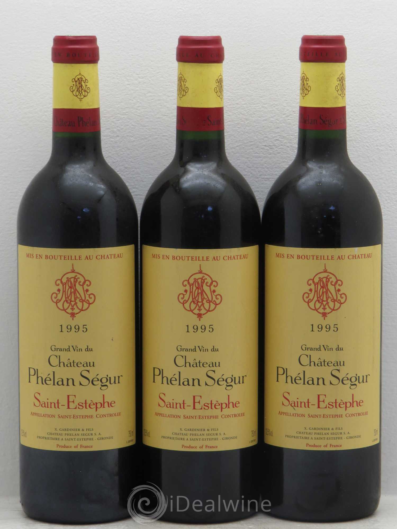 Château Phélan Ségur 1995 - Lot de 3 bouteilles - 0