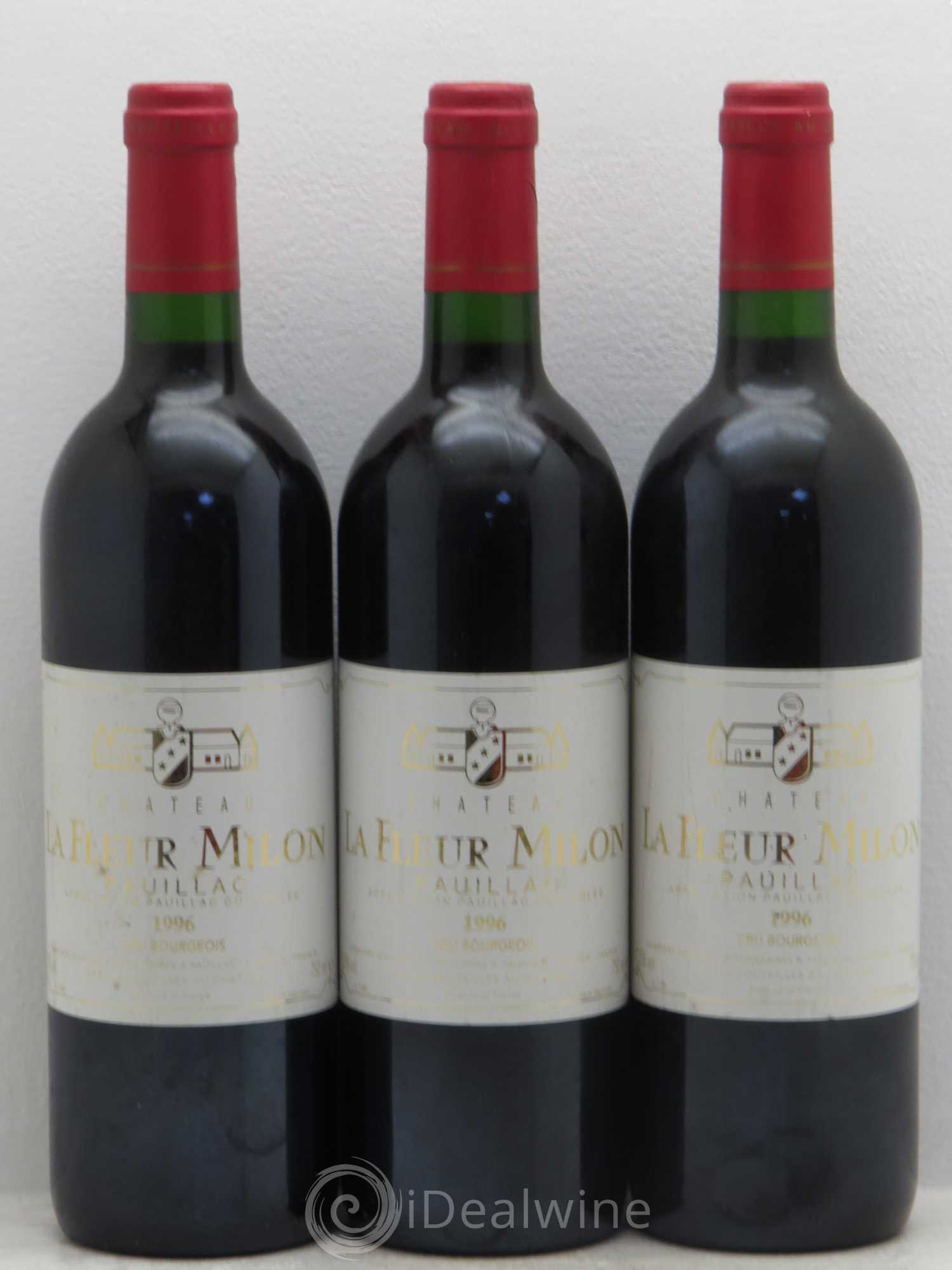 Château la Fleur Milon Cru Bourgeois 1996 - Lot de 3 bouteilles - 0