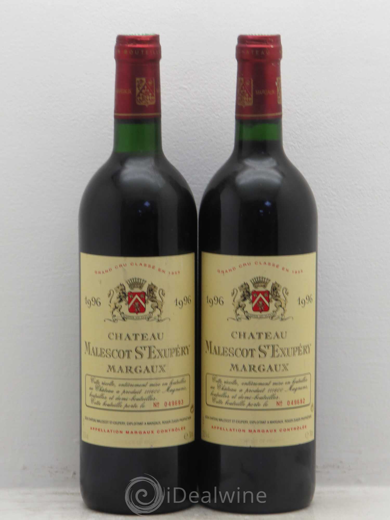 Château Malescot Saint-Exupéry 3ème Grand Cru Classé 1996 - Lot de 2 bouteilles - 0