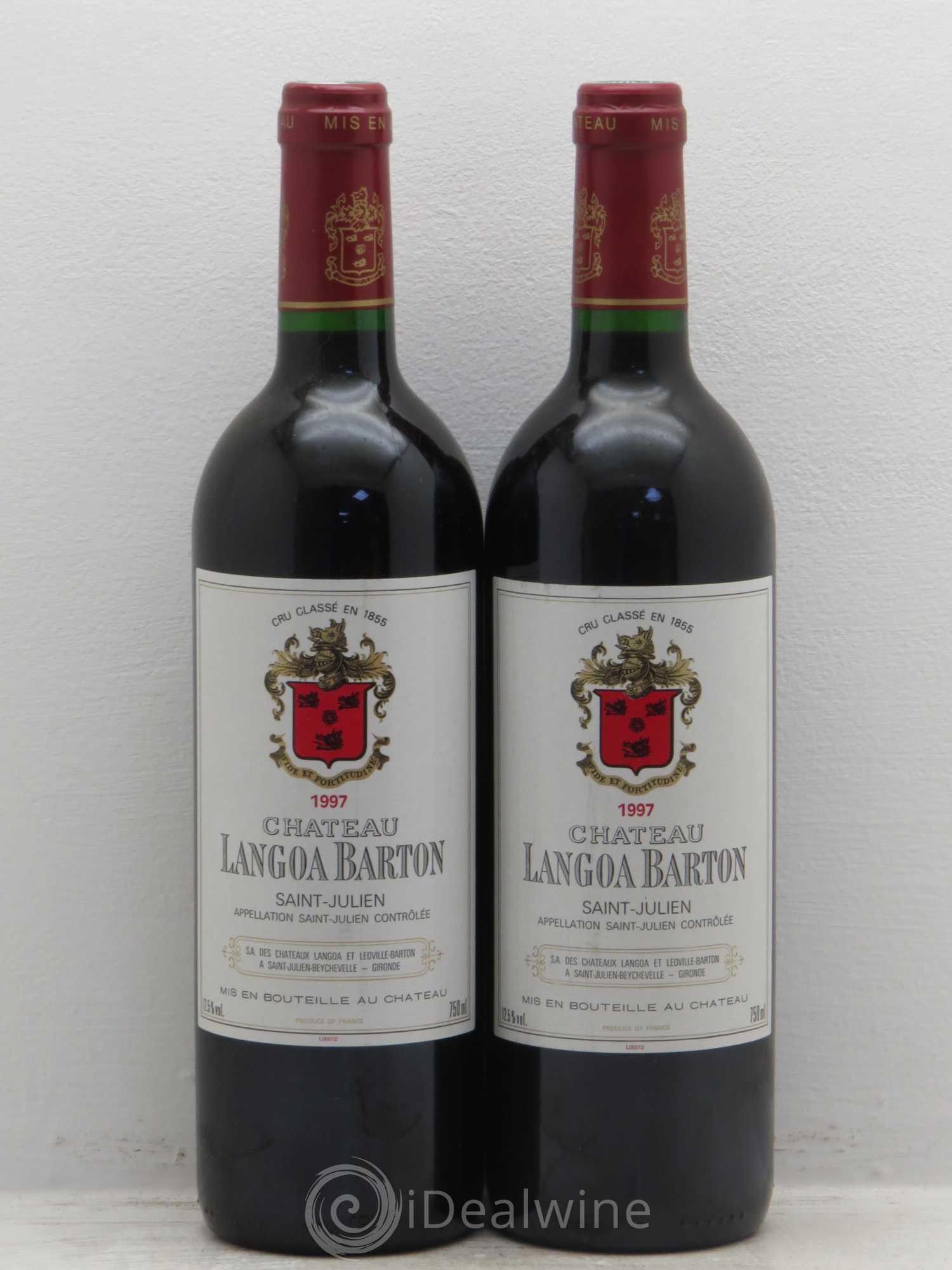 Château Langoa Barton 3ème Grand Cru Classé 1997 - Lot de 2 bouteilles - 0