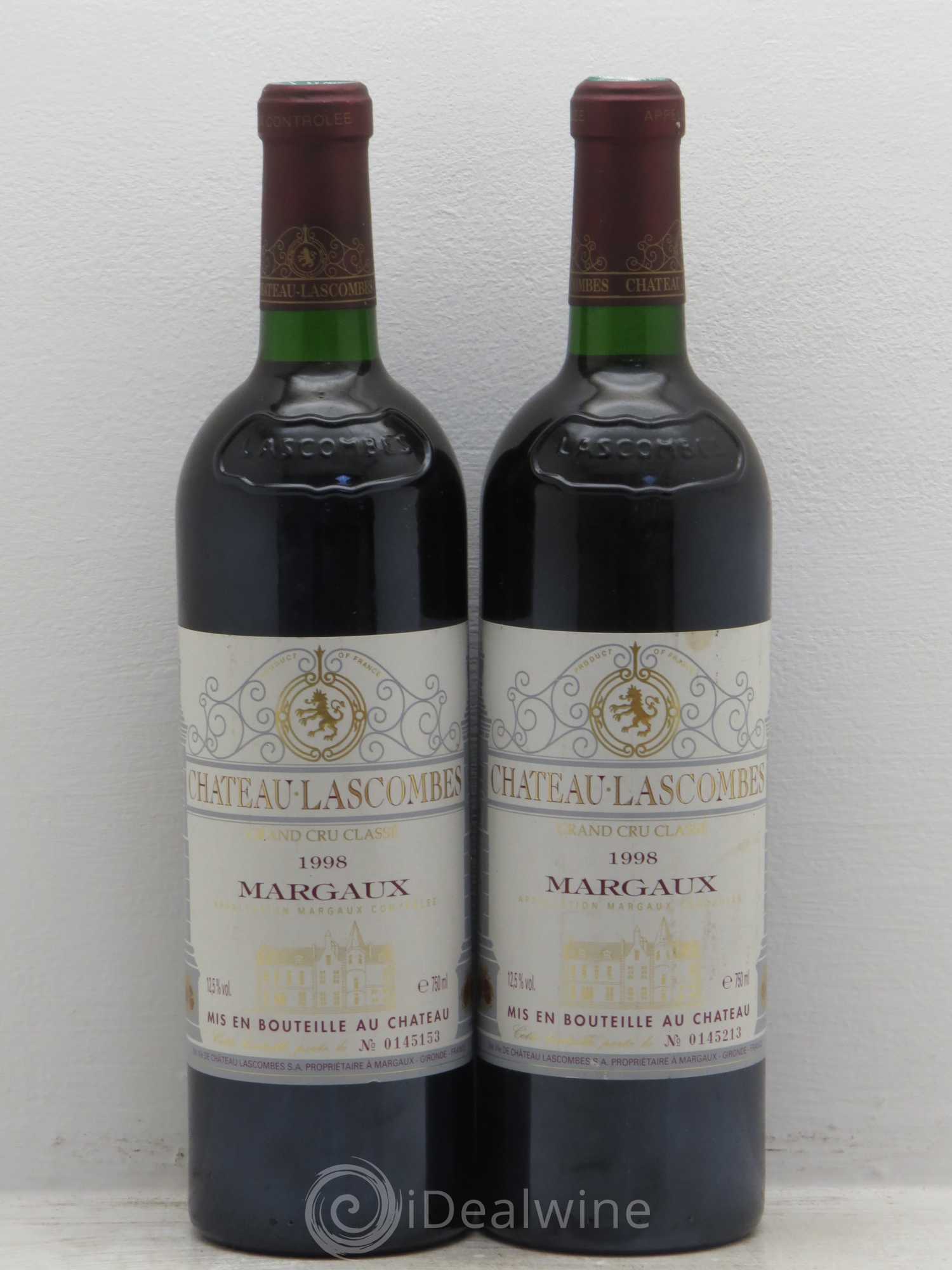 Château Lascombes 2ème Grand Cru Classé 1998 - Lot de 2 bouteilles - 0