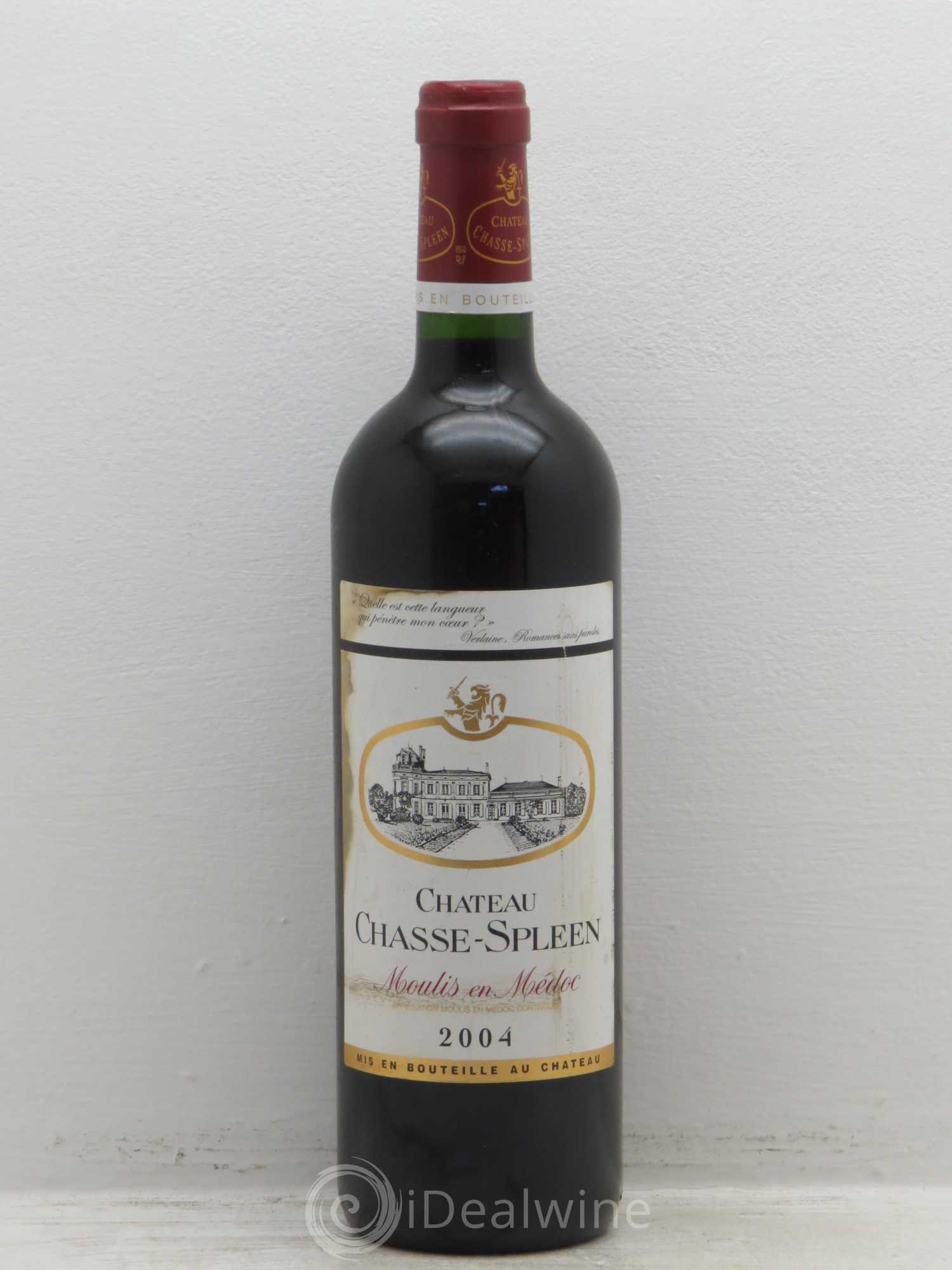 Château Chasse Spleen 2004 - Lot de 1 bouteille - 0