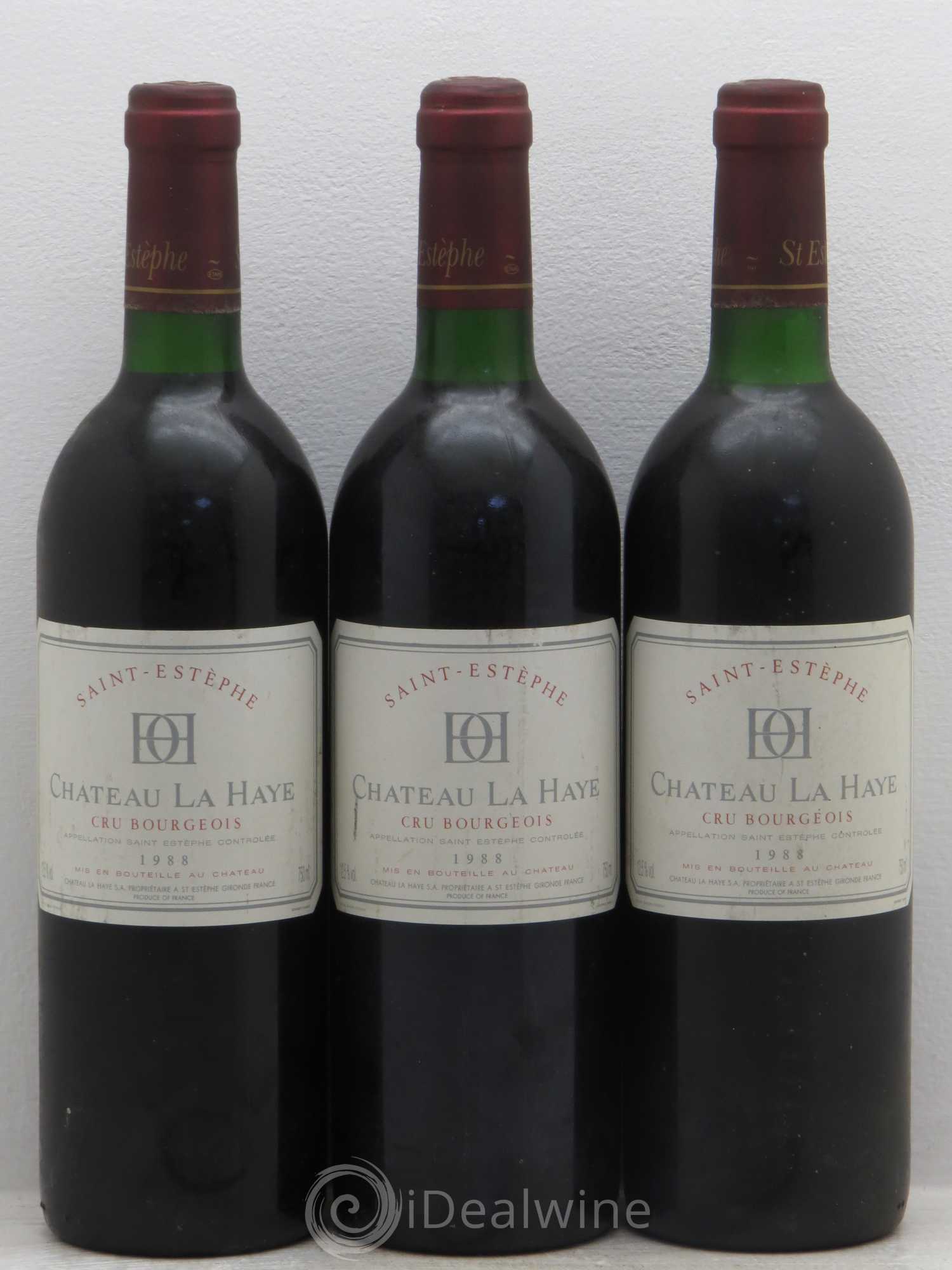 Château Saint-Estèphe Chateau la haye 1988 - Posten von 3 Flaschen - 0