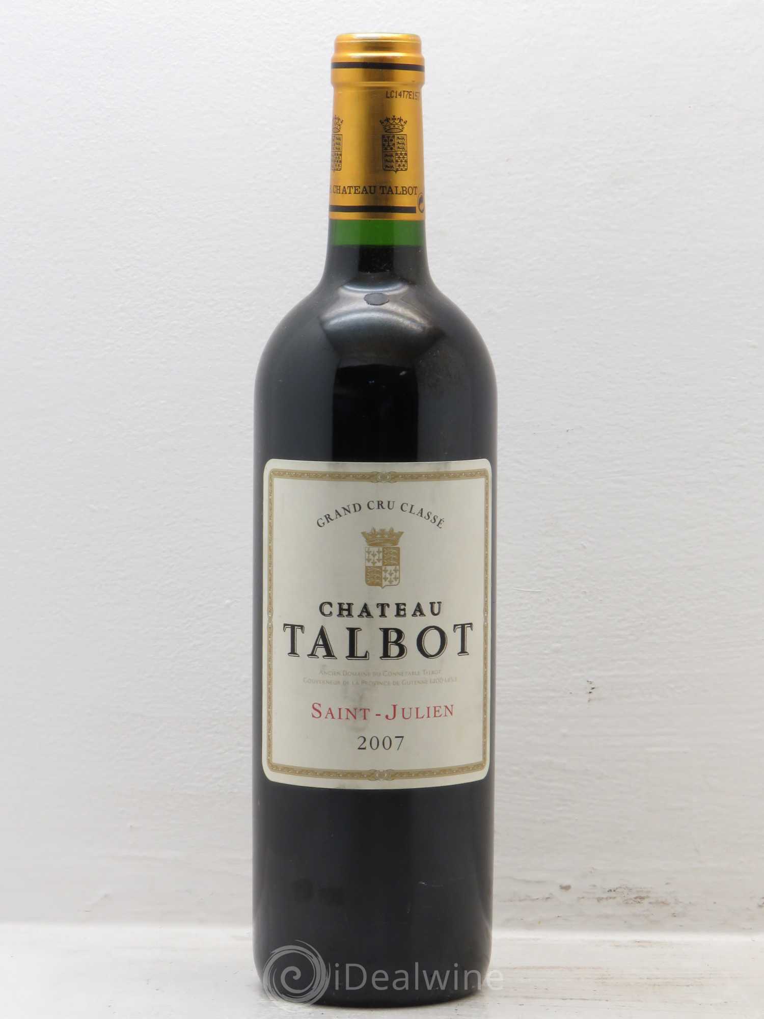 Château Talbot 4ème Grand Cru Classé 2007 - Lot de 1 bouteille - 0